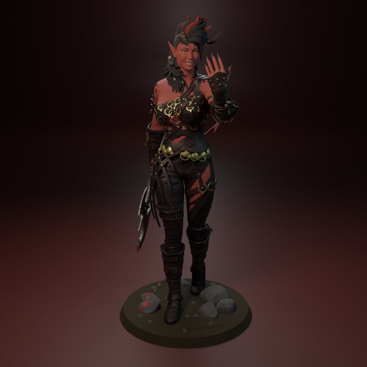 FunserviceStl's tweet photo. Karlach for 3d print https://t.co/70g6PjNzWx #stl #waifu #3Dprinting #3dprinter #3d #3DModel #Figures #sculpture #patreon #cute #girl #fanservice #funservice #BG3 #BG3fanart #BaldursGate3 #BaldurGate3  #Karlach #mommy https://t.co/pZPCVTwlyv
