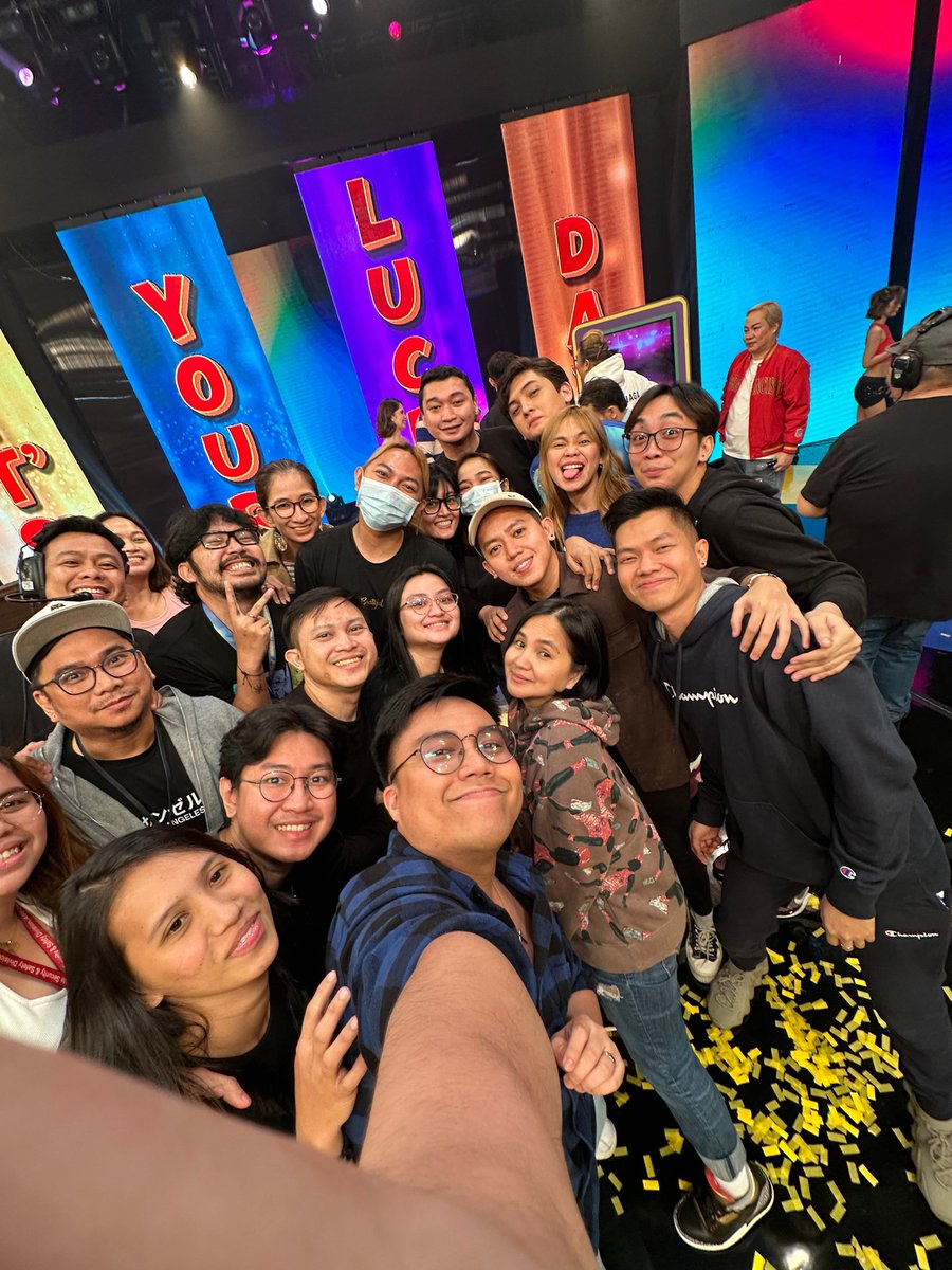 TaongGrasya__'s tweet image. Blessed to have been part  of this bunch of creative, kind and hardworking peeps! Maraming salamat, @YourLuckyDayNa Family! I will forever treasure our ngarag but happy 12 episodes! No goodbyes!!! Just... See you again!#ThankYouLuckyFam #ItsYourLuckyDay
