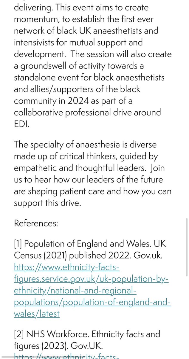 Sethina Watson (@morefluids) on Twitter photo More info added here. This will be an uplifting, educational & empowering day. Great speakers & networking. Open to all ethnicities!
Really proud to help organise this with <a href="/sekina_bakare/">Dr Sekina Bakare</a> @RussellAmpofo <a href="/RCoANews/">Royal College of Anaesthetists</a> & others
BOOK!!!
rcoa.ac.uk/events/anaesth… More info added here. This will be an uplifting, educational & empowering day. Great speakers & networking. Open to all ethnicities!
Really proud to help organise this with <a href="/sekina_bakare/">Dr Sekina Bakare</a> @RussellAmpofo <a href="/RCoANews/">Royal College of Anaesthetists</a> & others
BOOK!!!
rcoa.ac.uk/events/anaesth…