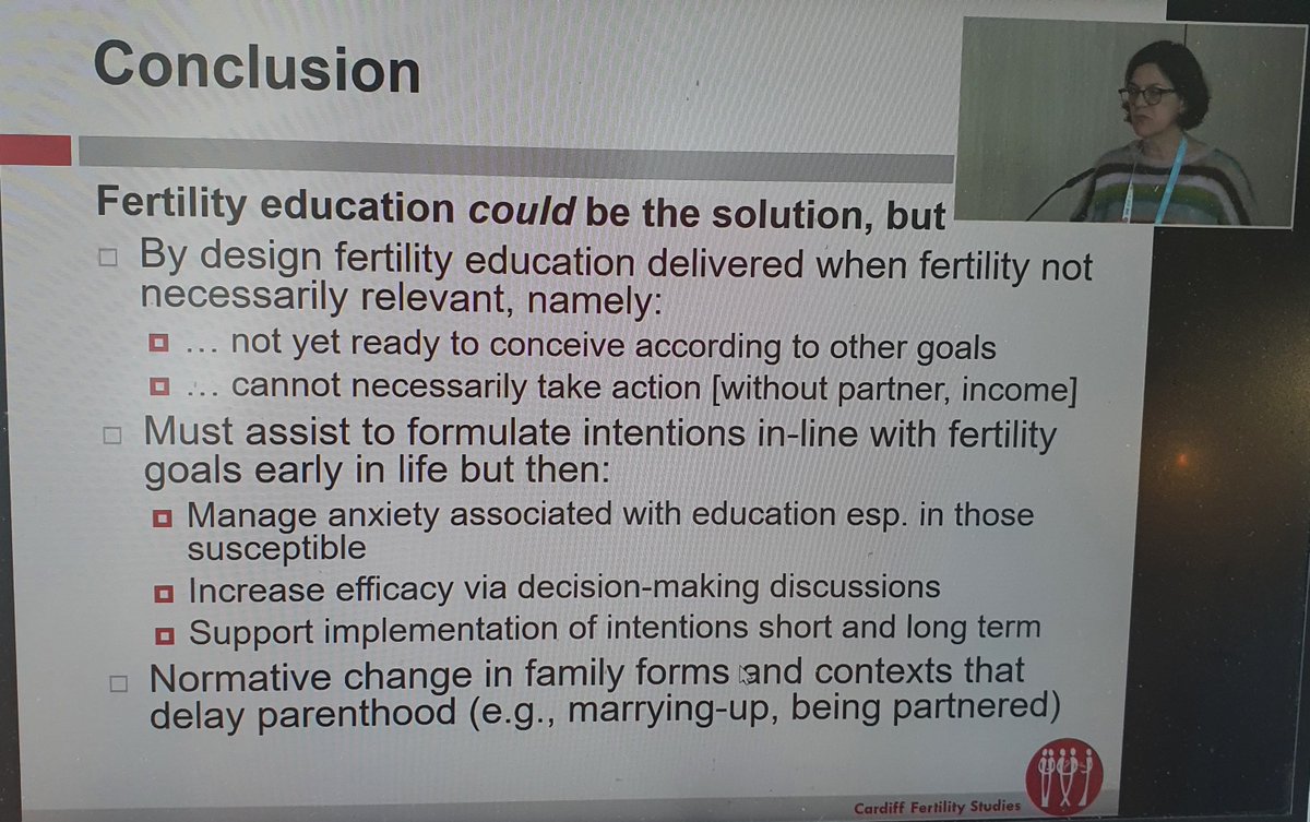 Take Home Notes‼️ 

'#fertilityeducation could be solution !' By @boivincardiff @ESHRE @joyc@EshreEthicsLaw @SIGPsyCounsel