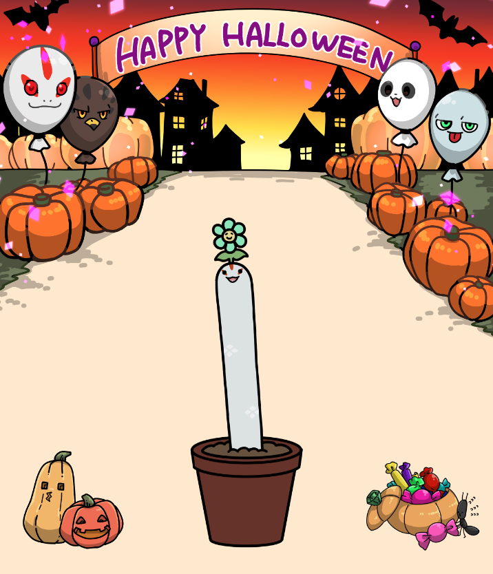 masuakaxrart's tweet photo. ベリロンファームで、やっとハロウィン背景を入手できました✨
オロチの種がなかなか出ず、ミタマに愛されてたのかめっちゃミタマの種が多いです😅
#verylongCNP
#VLCNP https://t.co/k9qpehVq6k