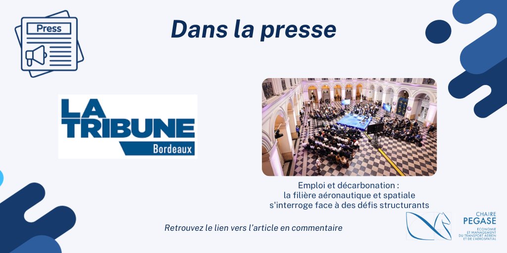 🚨 La Chaire Pégase est dans la presse 🚨

Le 17 octobre dernier, <a href="/pchiambaretto/">Paul Chiambaretto</a> intervenait lors du Sommet Aéronautique et Spatial organisé par <a href="/BxMetro/">Bordeaux Métropole</a> et <a href="/LaTribune/">La Tribune</a>.

Retrouvez le lien vers l'article en commentaire.

@Montpellier_BS | <a href="/alumni_MBS/">MBSAlumni</a>