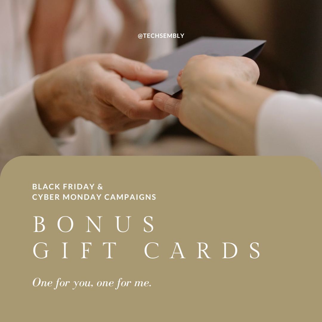 techsembly's tweet photo. As the excitement of Black Friday approaches, hotels have the golden opportunity to maximize their sales and create a buzz with a Bonus Gift Card promotion, encouraging customers to seize the chance to gift and be gifted in return. https://t.co/OKaKildLms