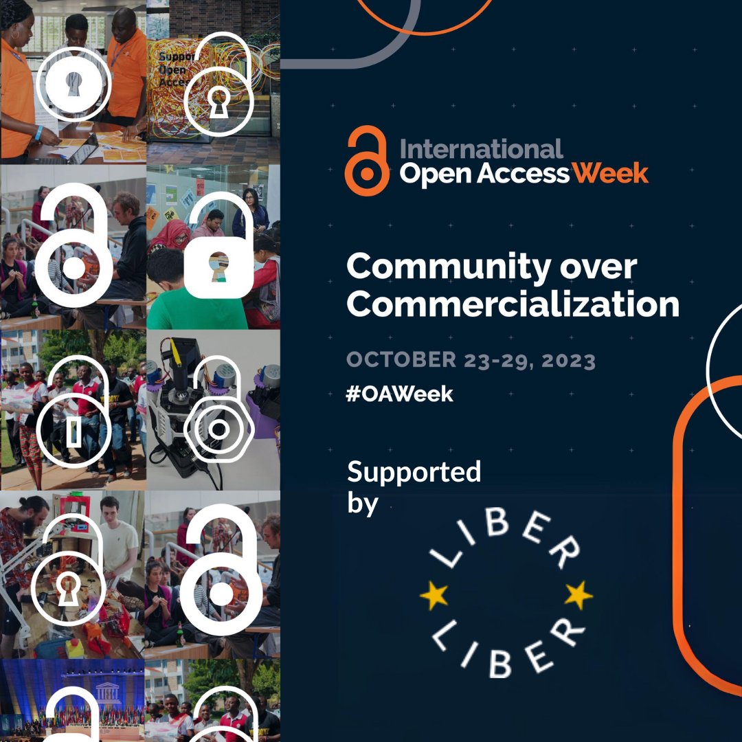LIBEReurope's tweet image. Enjoyed learning about LIBER&apos;s #OpenAccess activities during #OAWeek? 

Read more about the initiatives we highlighted in our round-up blog post, and discover how you can get involved: ow.ly/gQJ250Q134s

#CommunityOverCommercialisation #OAWeek23