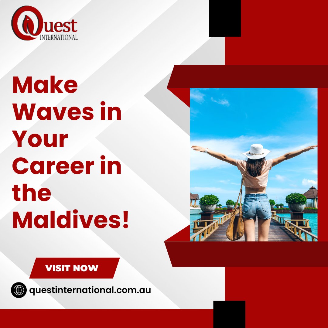 Dive into a career like no other in the Maldives! Make waves in the hospitality industry and experience a world of opportunity in this exotic paradise. Start your adventure today!

#Questinternational #maldivesjobs #recruiting