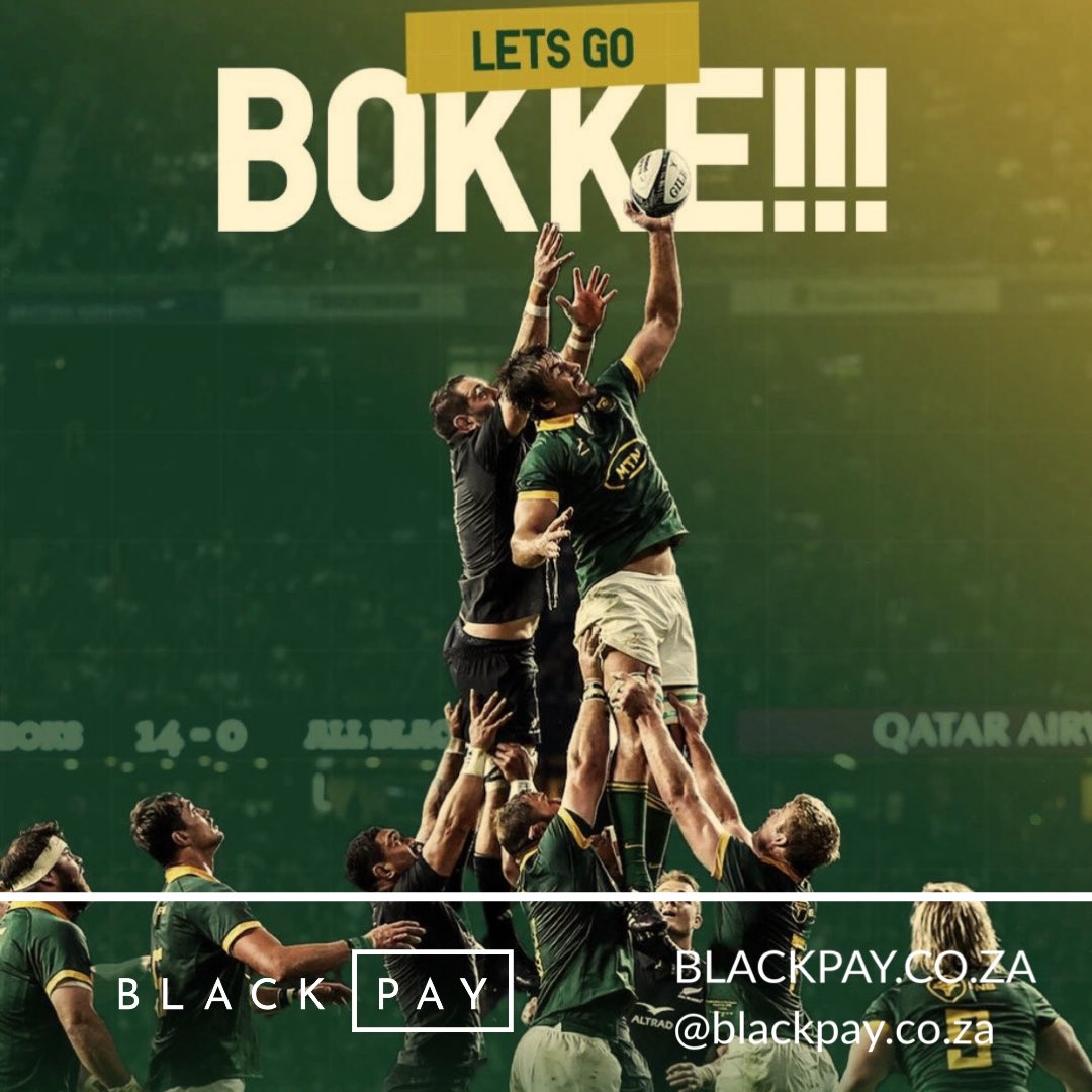 BlackPaySA's tweet photo. This weekend, Greenpoint, Cape Town witnesses history! Zakes Bantwini takes the stage at DHL Stadium as the first South African artist to do so. Plus, we'll be there for the Rugby World Cup final, where the Springboks aim for their 4th title!

#BehindZakes #GoBokke #BlackPay https://t.co/V98A59uNNU