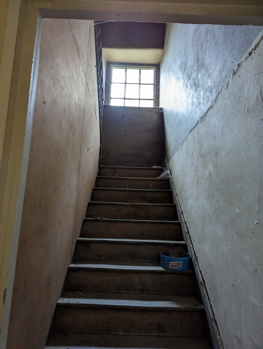 The old narrow cobwebby stairs up to the Lydiard House attics. <a href="/LydiardPark/">Lydiard Park</a> <a href="/LydiardMuseum/">Lydiard House Museum</a> <a href="/LydiardHouse/">Lydiard House</a> <a href="/ElizStJohn/">Elizabeth St.John</a>