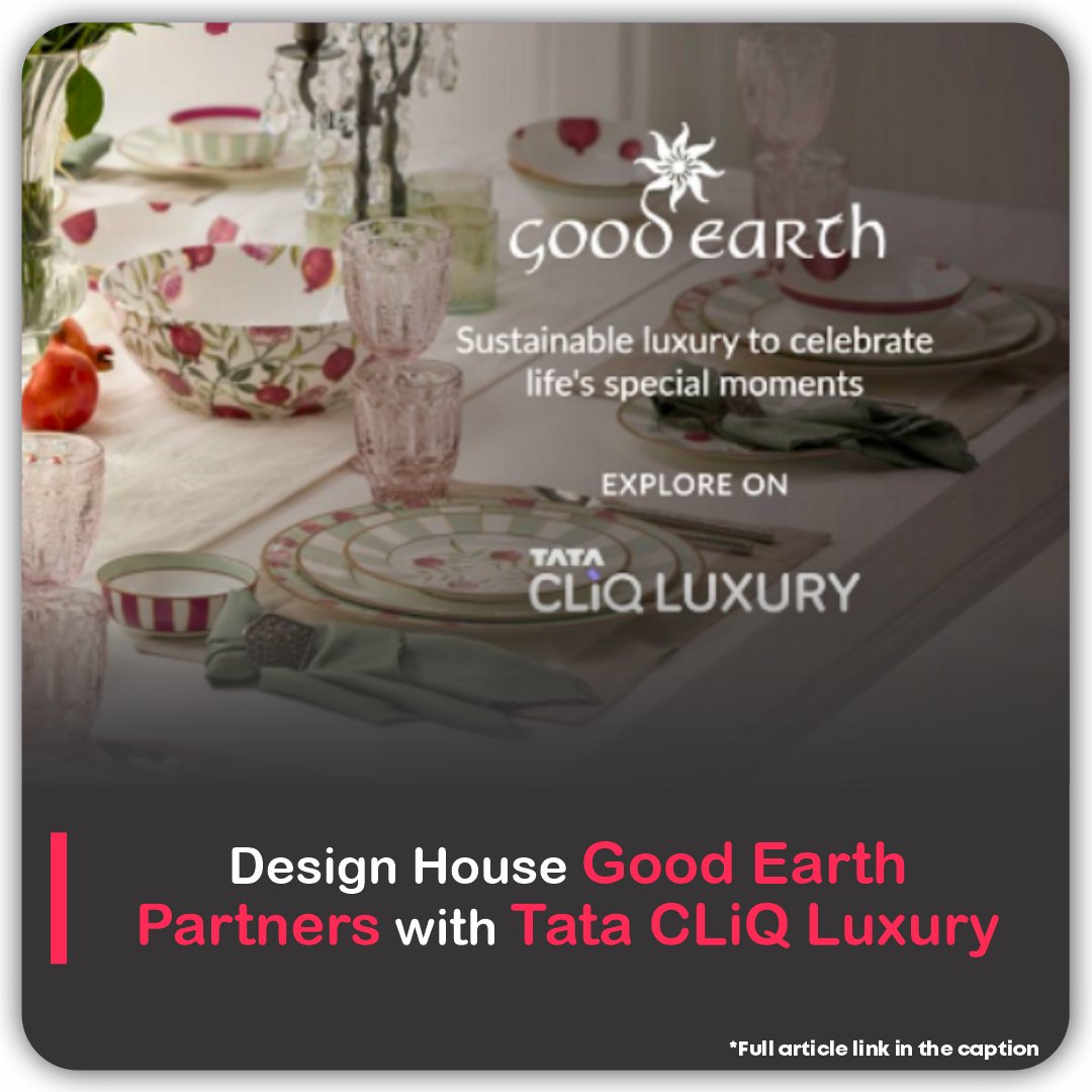 viestories_com's tweet image. In its continuous effort to grow the home category, which is a strategic bet and one of the fastest-growing categories on the platform, Tata CLiQ Luxury has brought on board Good Earth, India’s leading #design house.

Read more - viestories.com/design-house-g…

#goodearth #tatacliq
