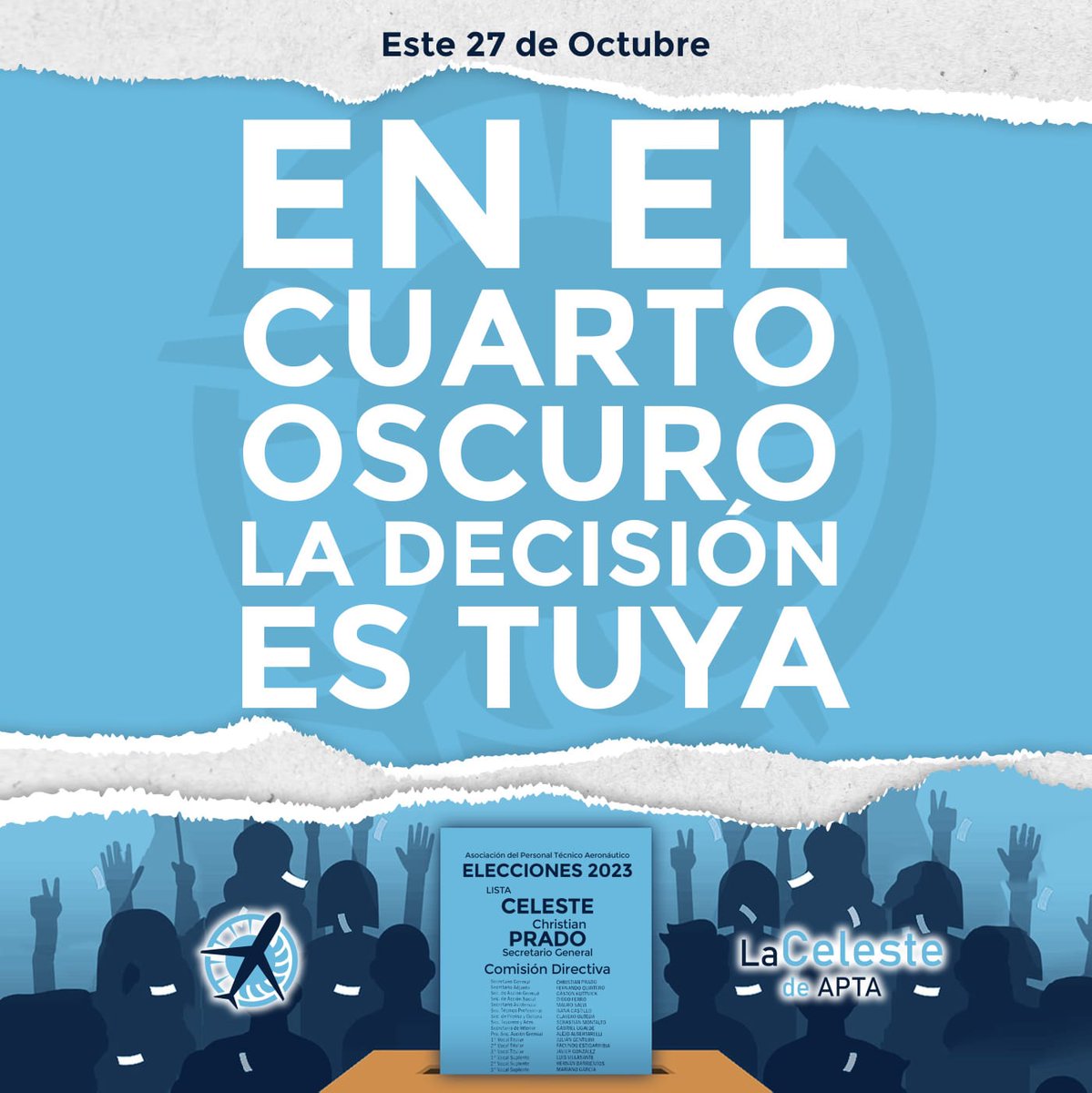 *¡La decisión es tuya!*

#votaceleste #votacompañeros