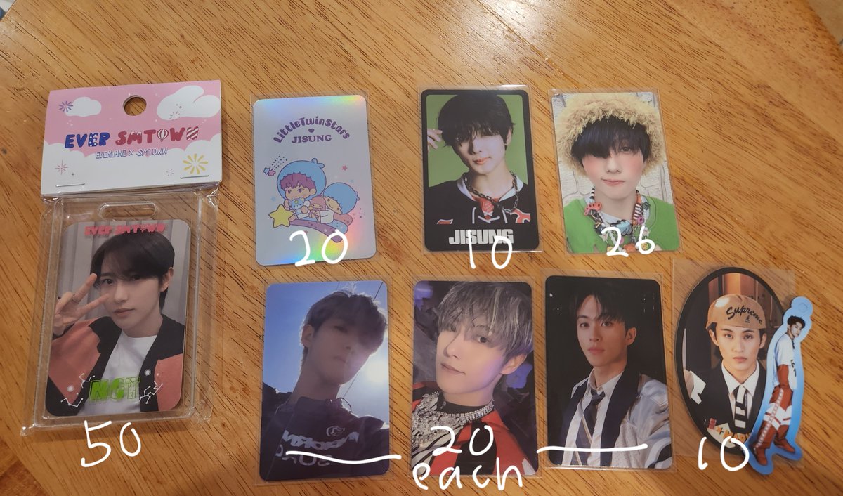 LE0205's tweet image. WTS🇲🇾 #pasarNCTmy #pasarNCT 
Price stated in pic (exc postage)
Postage- (WM-8/EM-(depends))

tags- Jaemin Haechan vending machine, jisung treka, renjun 
SM FTF, Jeno Dreamland fansign, istj Makestar pob, mark qr, jisung sanrio special, everland