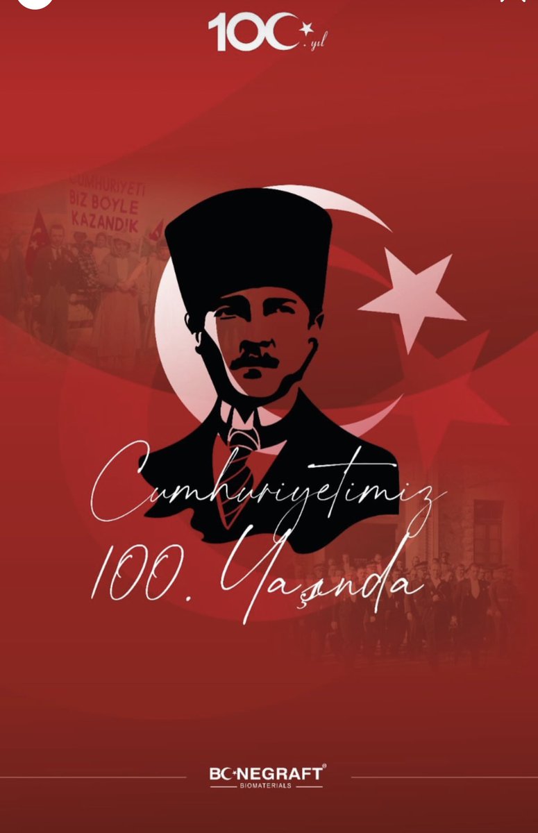 #CumhuriyetimizinYüzüncüYılıKutluOlsun 
<a href="/BonegraftBiomat/">Bonegraft</a> 🇹🇷