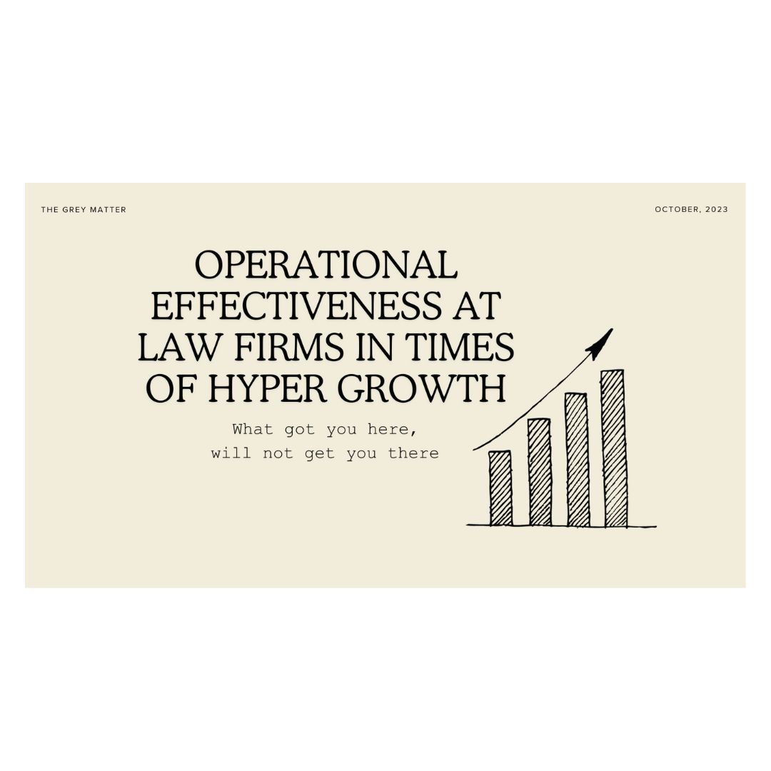 GreyTgm's tweet photo. What got you here, will not get you there – Operational effectiveness at law firms in times of hypergrowth

By Archana Venkat, Chief Marketing Office, @TrilegalLaw https://t.co/lQZAXxpavl