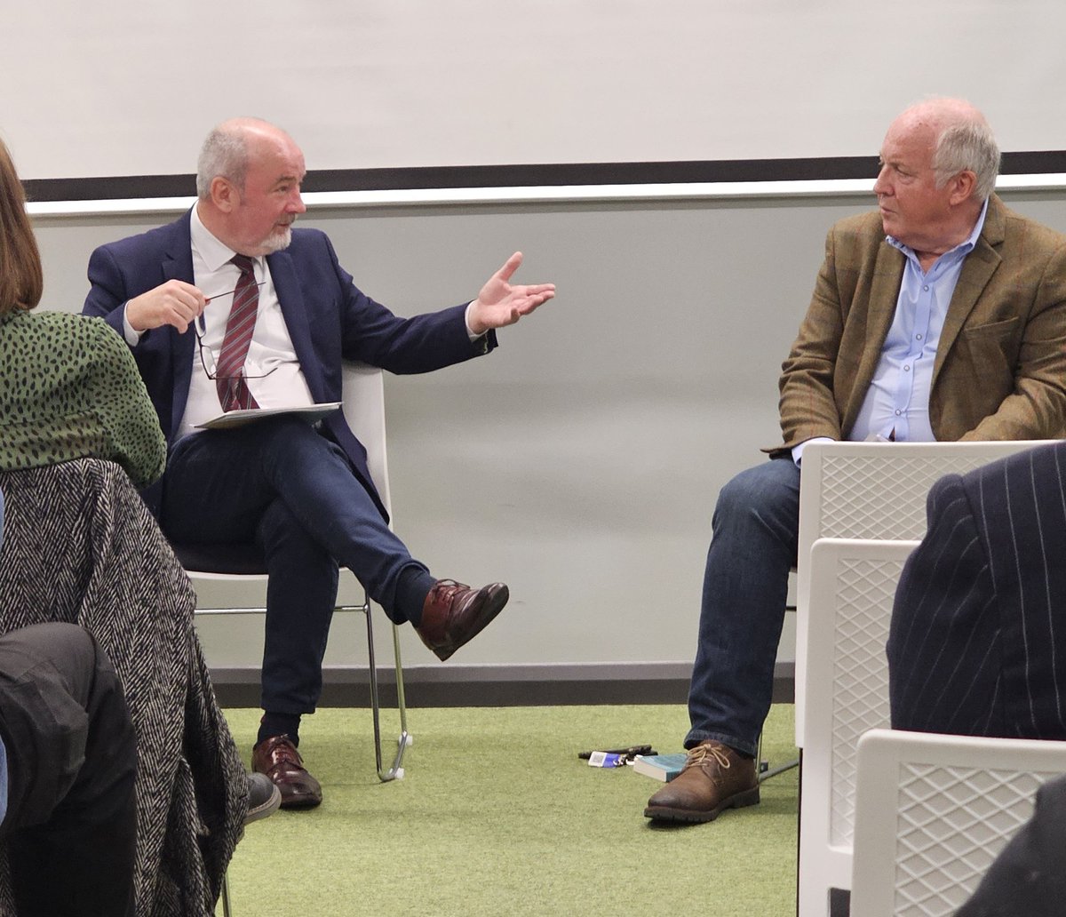 It was a pleasure to host @BrianPJRowan & Mervyn Jess for two events at Newforge this month, for the '25 Pieces' exhibition and 'Living with Ghosts' conversations. Insightful discussions on the challenges of turning conflict into peace and dealing with the legacy of the Troubles.