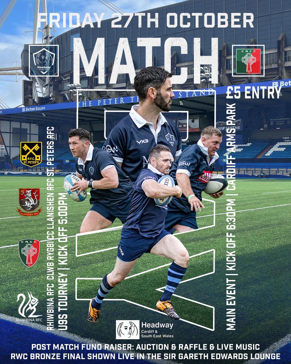 pauldolan1984's tweet photo. Tonight’s the night. Looking forward to my first run out with @HeadwayXv in support of @HeadwayCardiff. Should be a great night to raise some money for this wonderful charity💙🤍

Hopefully the body holds up for my club game tomorrow afternoon with @LlanishenRFC1  ❤️🖤 https://t.co/5vLjOle8WU