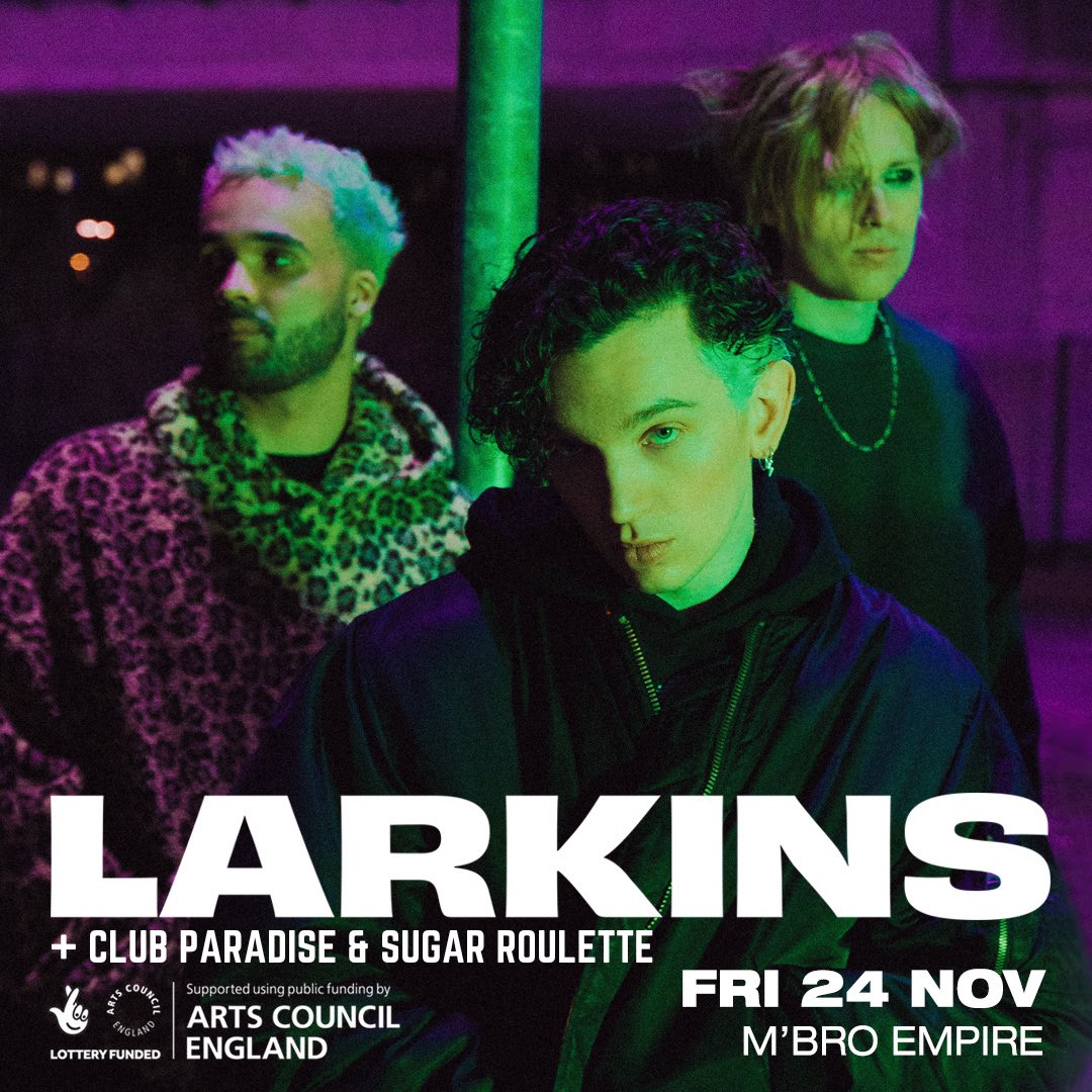 happy friday! buzzin to be gigging in teeside again, opening up for @larkins with @SugarRoulette at @Mbro_Empire - get ya tix below now! 💖 🎟️ linktr.ee/thisisclubpara…
