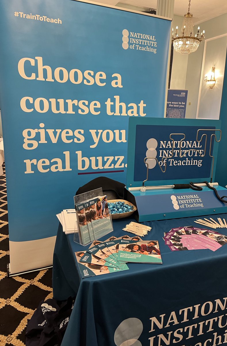 Looking forward to talking about careers in teaching at the Britannia hotel Manchester careers fair <a href="/NatInstTeaching/">National Institute of Teaching</a>