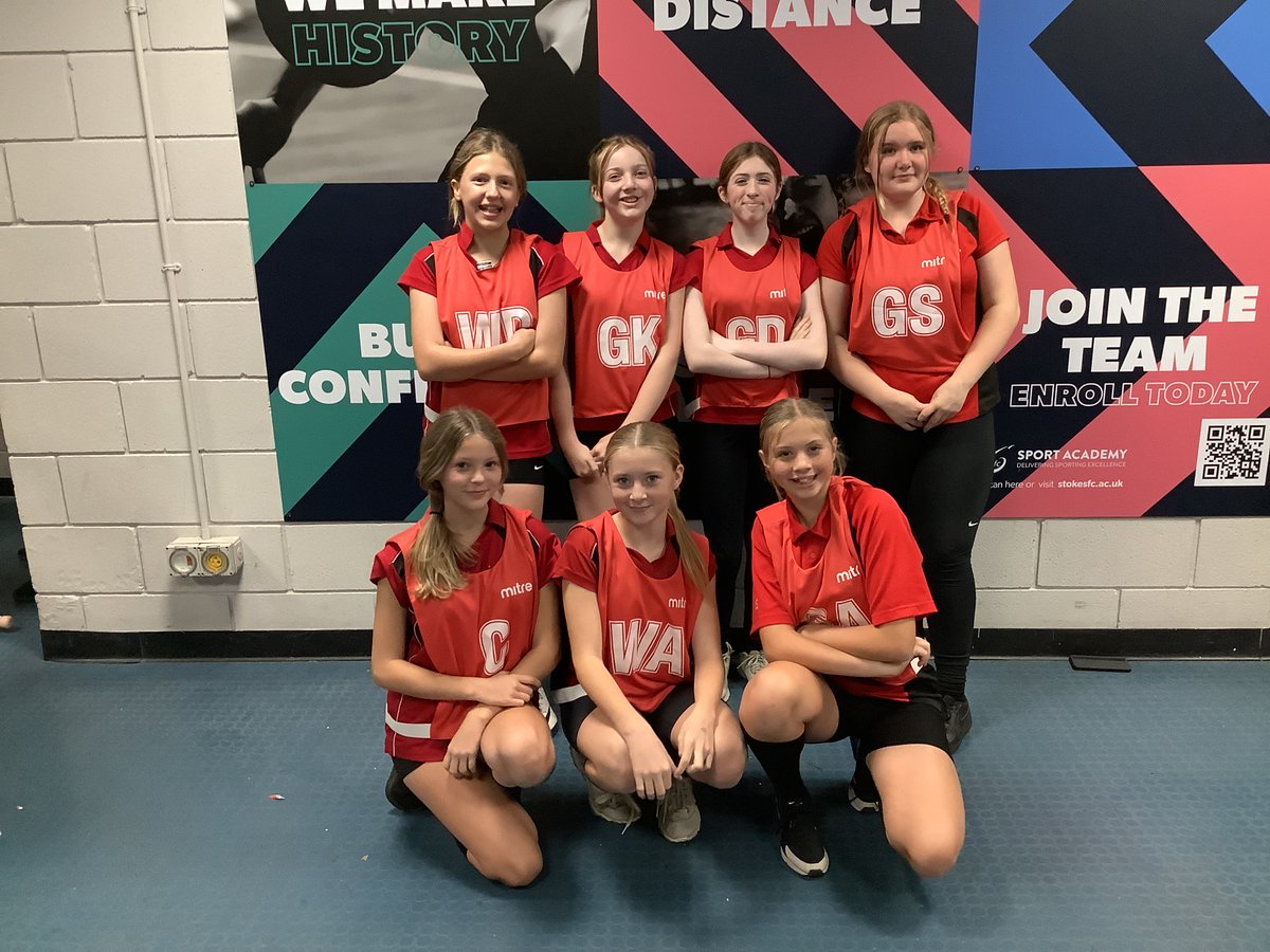 JamesBatemanJun's tweet photo. Well done to the Year 8 netball teams Thunder and Lightning, who competed in the Staffordshire Moorlands competition at Fenton Manor on Tuesday. The girls worked so well and played some lovely netball.  #education #championmoments #creativelearningpartnership #TeamJB https://t.co/gEJpY4i7SB