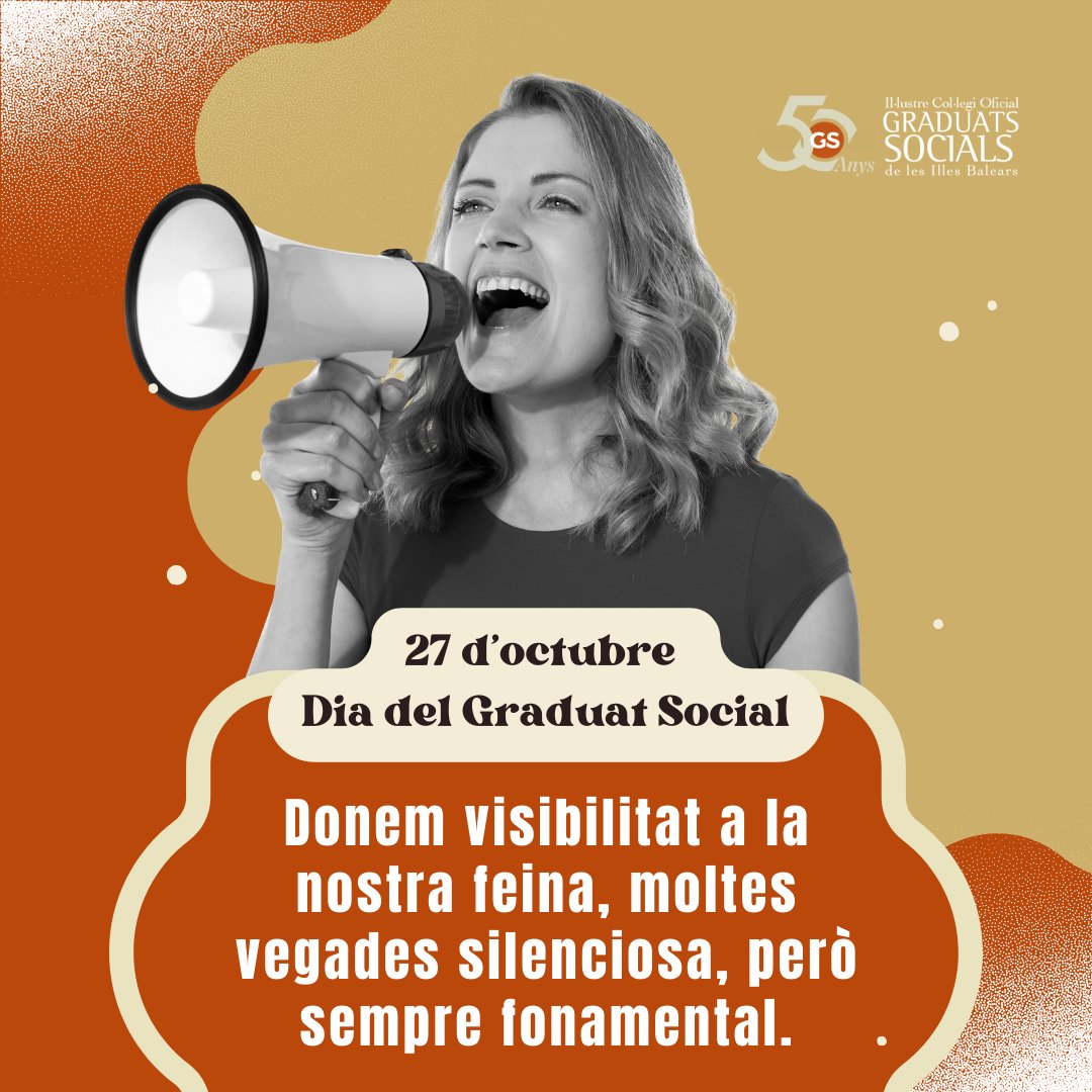 Avui ens toca aturar-nos, reflexionar i celebrar la valiosa feina dels Graduats Socials.

Celebrem més que un títol o una professió; celebrem una vocació de servei, un compromís amb la justícia social i un esforç constant per mantenir l'equilibri en el món laboral.

Feliç dia!🧡