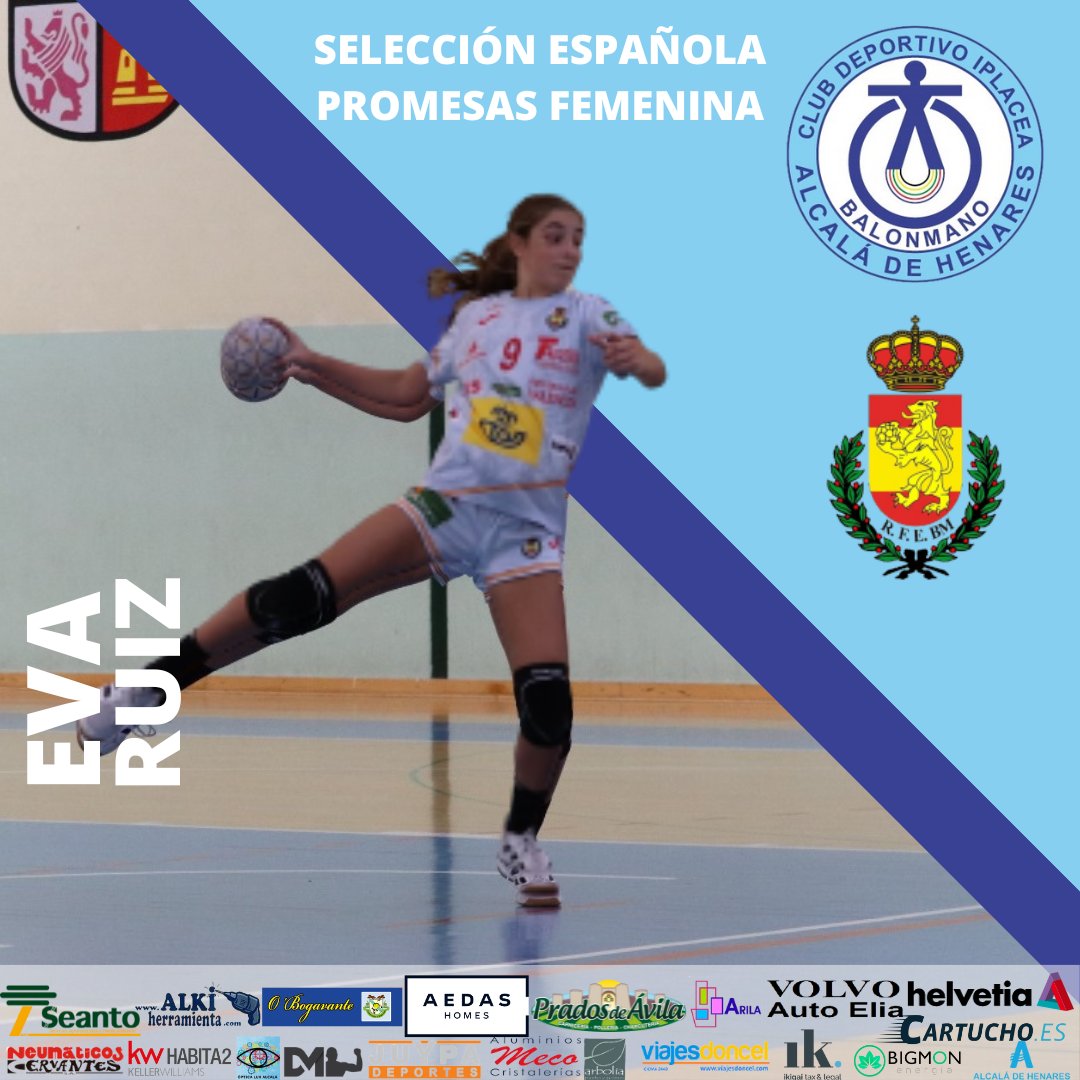 CDIplacea's tweet photo. 🔵SELECCIÓN ESPAÑOLA PROMESAS FEMENINA🔵

➡La jugadora del Cadete Femenino Eva Ruiz ha sido seleccionada por Miguel Echeverría para disputar un doble encuentro ante Portugal el 24 y 25 de Noviembre en Béjar (Salamanca).
¡Enhorabuena!

#vamosipla #balonmanomadrileño https://t.co/YlmHq2WCn5