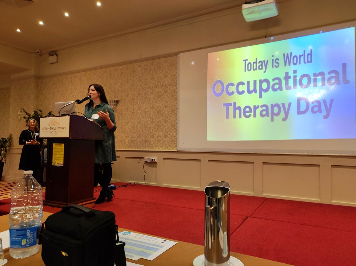 SLGHOT's tweet photo. It's official! The Occupational Therapy conference 2023 has kicked off! Fantastic welcome address from St. Luke's Hospital's very own,  Gemma Horan 🙂
What an exciting day ahead!!
#OccupationalTherapy #WorldOTDay https://t.co/YocwhqXxKo