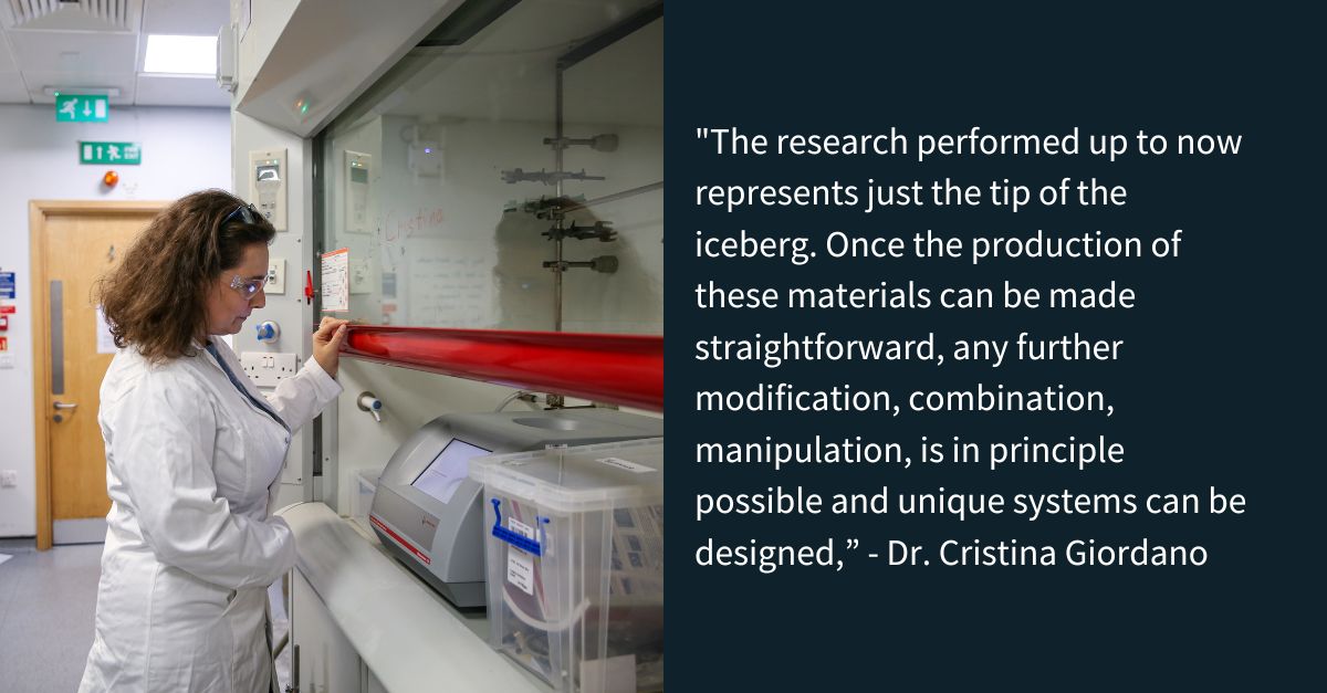 QMULSciEng's tweet photo. Meet Dr. Cristina Giordano, a brilliant @QMULSPCS scientist who is developing new metallic ceramic materials for a #sustainable energy future. Her work has the potential to be the next big thing in a wide range of industries, from electronics to energy to medicine. https://t.co/nHX2xOtypT