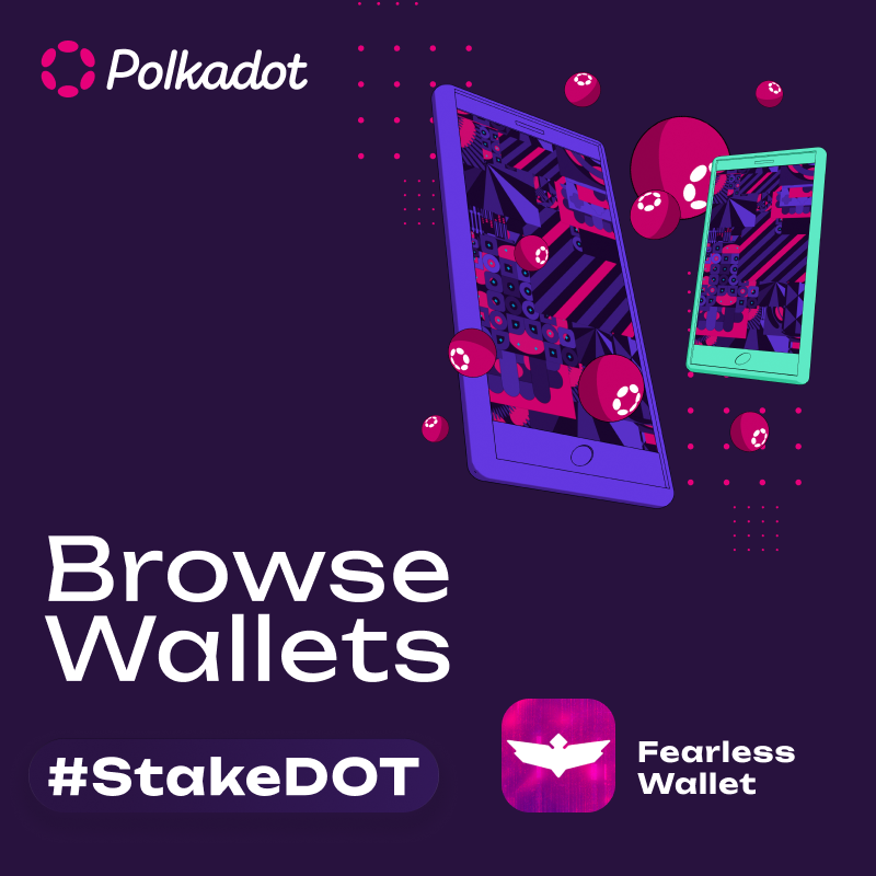 Polkadot's tweet photo. Looking for the best wallet to #StakeDOT? 

Find out here 👉