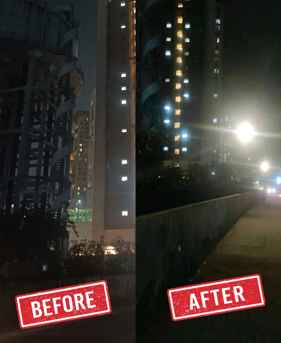 Many of the streetlights have been not working for the past few days in Lodha Casa Viva, after Our efforts to TMC as well as the builder the lights have been turned on by builder. We will continue to ask more streetlights in the same area to make sure all people feel safe #thane