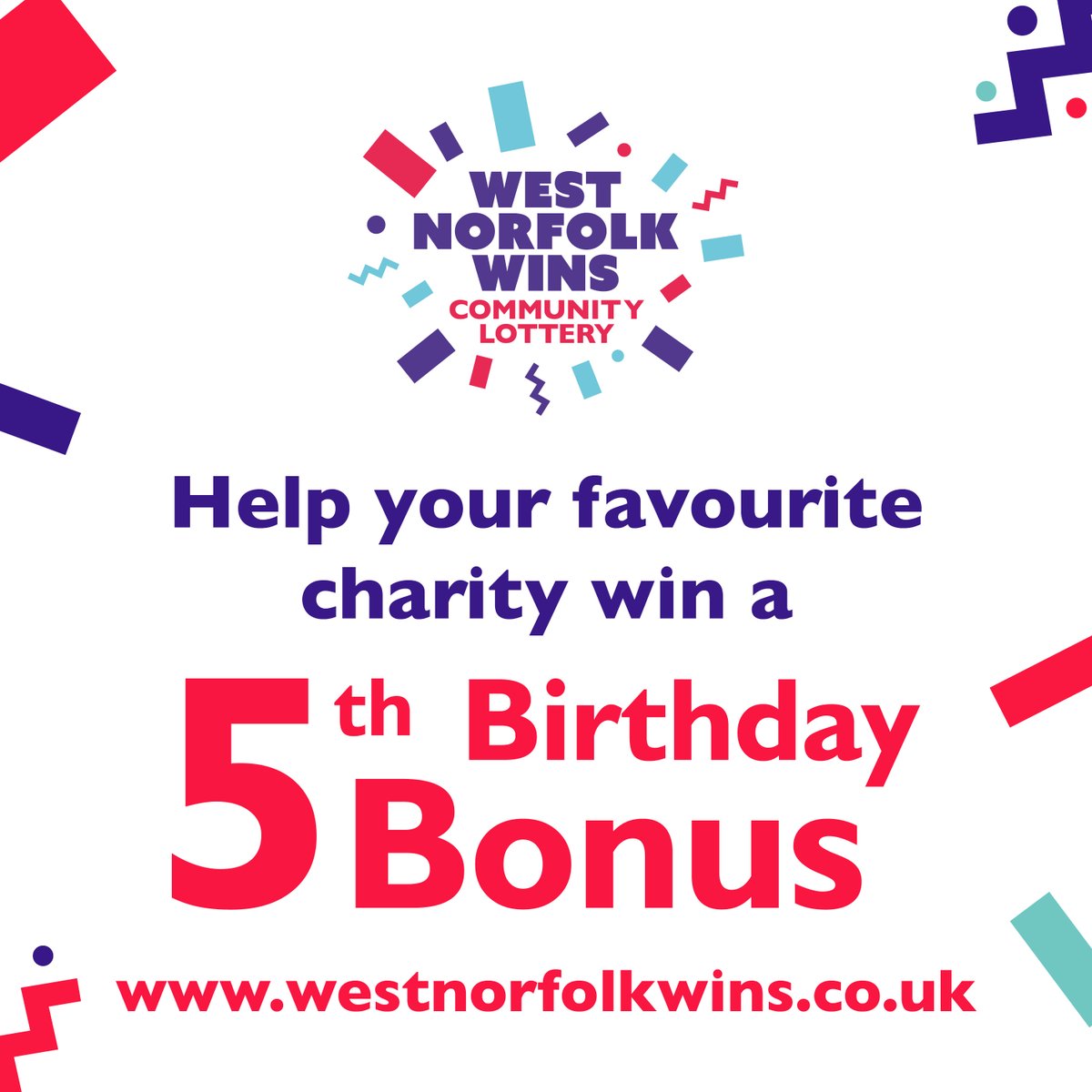 Happy Friday! It's the last few days of the Birthday Bonus, buy your £1 ticket now and support good causes in West Norfolk. #CommunityLottery

🎟️- westnorfolkwins.co.uk/support/find-a…