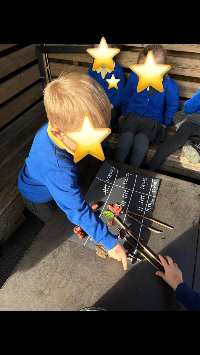 MissThomas24's tweet image. Creating Tally charts outdoors using autumn objects🍂🍁 #Outdoorlearning #Autumn #MathNumeracy #Earlyyears