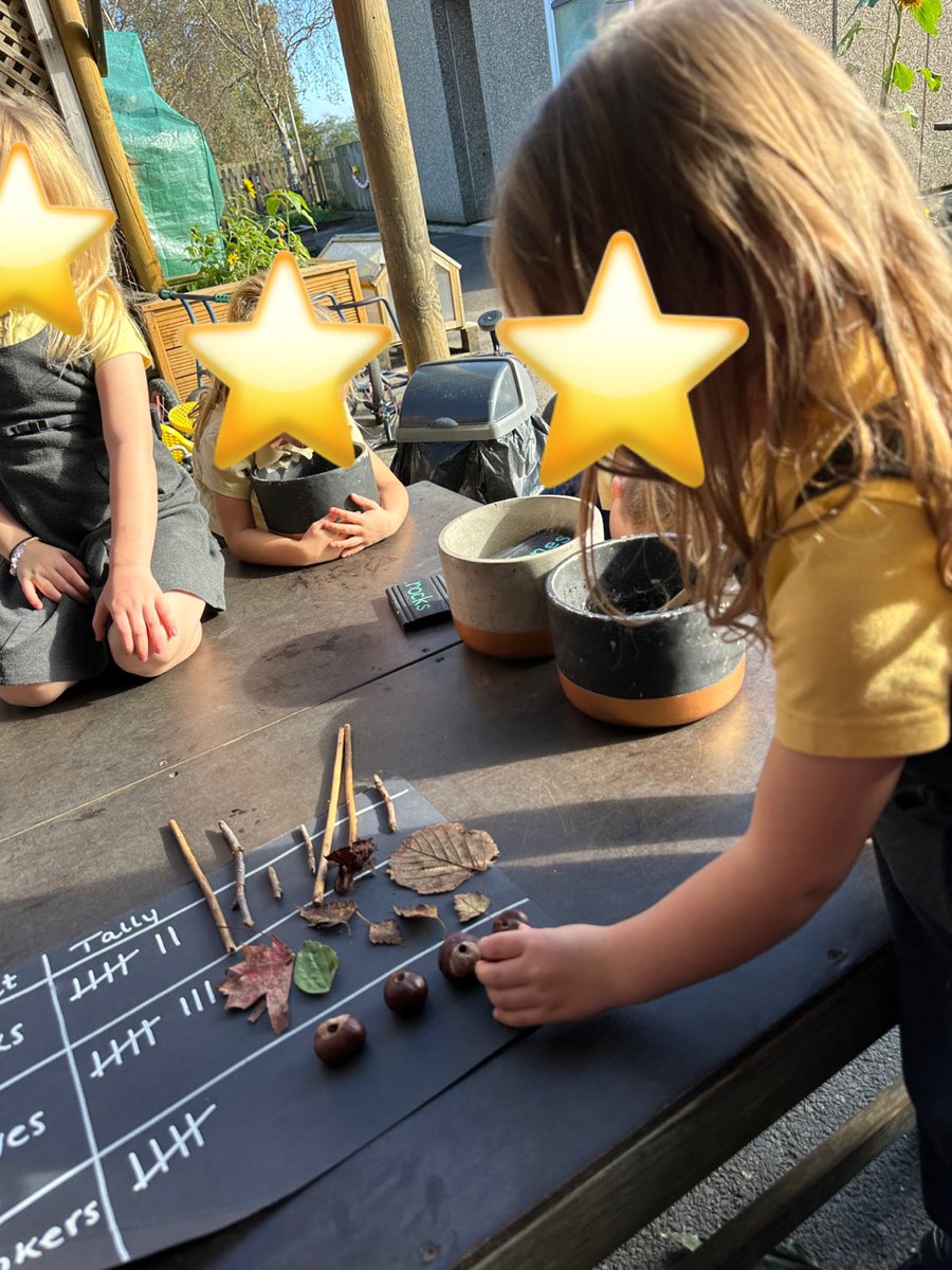 MissThomas24's tweet image. Creating Tally charts outdoors using autumn objects🍂🍁 #Outdoorlearning #Autumn #MathNumeracy #Earlyyears