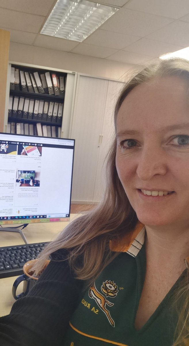 storm_strang's tweet photo. @CastleLagerSA @Springboks #RWC2023    #BokFriday! 🔥  @Springboks 🇿🇦  #GreatnessIsBrewing at work of course. Need a updated jersey. Lol https://t.co/g8Uy8teCoT
