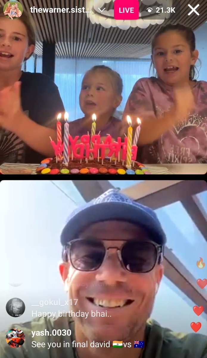 Cricketwala22's tweet image. David Warner celebrating his birthday with his daughters on Instagram live.
#PAKvsSA #kykyurdu #DACDEVELOPERS