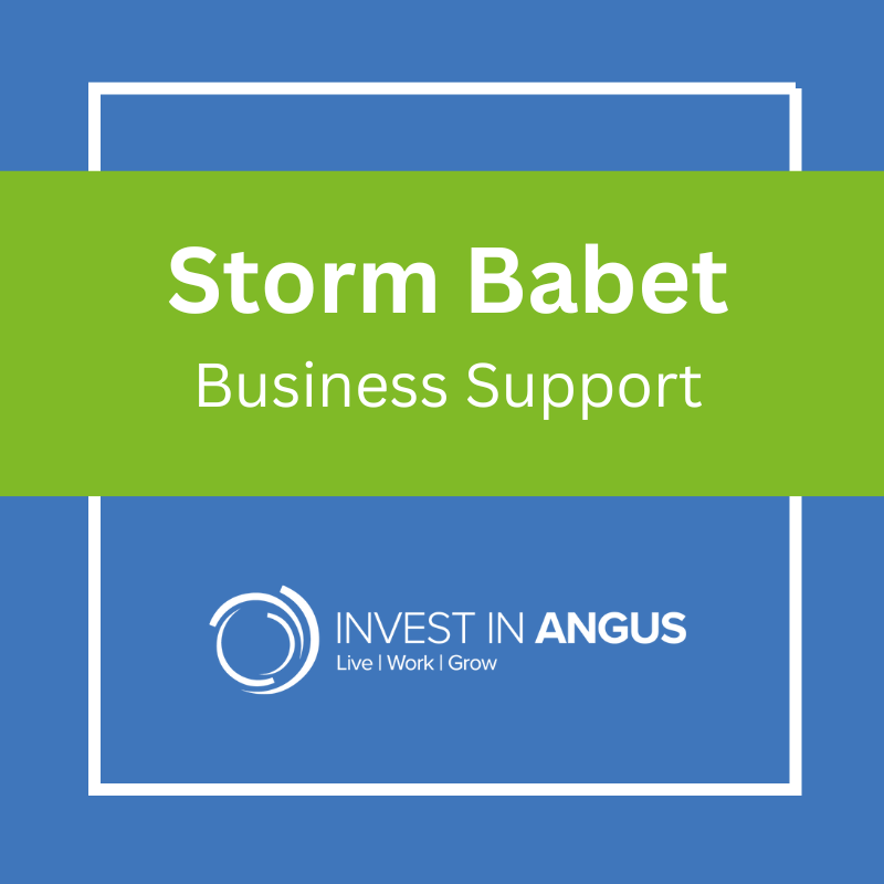 🙏Appeal for help! 
If you are able to help with any of the following, please email details to invest@angus.gov.uk:
· Storage for resident’s wet belongings to dry out
· Specialist washing and cleaning companies
· Accommodation for businesses to operate