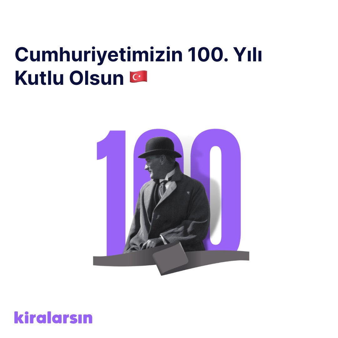 Kiralarsın Ekibi olarak çok çalışmak, istihdam sağlamak, ülkemizi uluslararası pazarda temsil etmek ve yatırım getirmek zorunda olduğumuzu biliyoruz. Üstümüze düşeni yapacağımıza söz veriyoruz. Ulu Önderimiz Atatürk’ün kurduğu Cumhuriyetimizin 100. yılı kutlu olsun. 🇹🇷 #29Ekim
