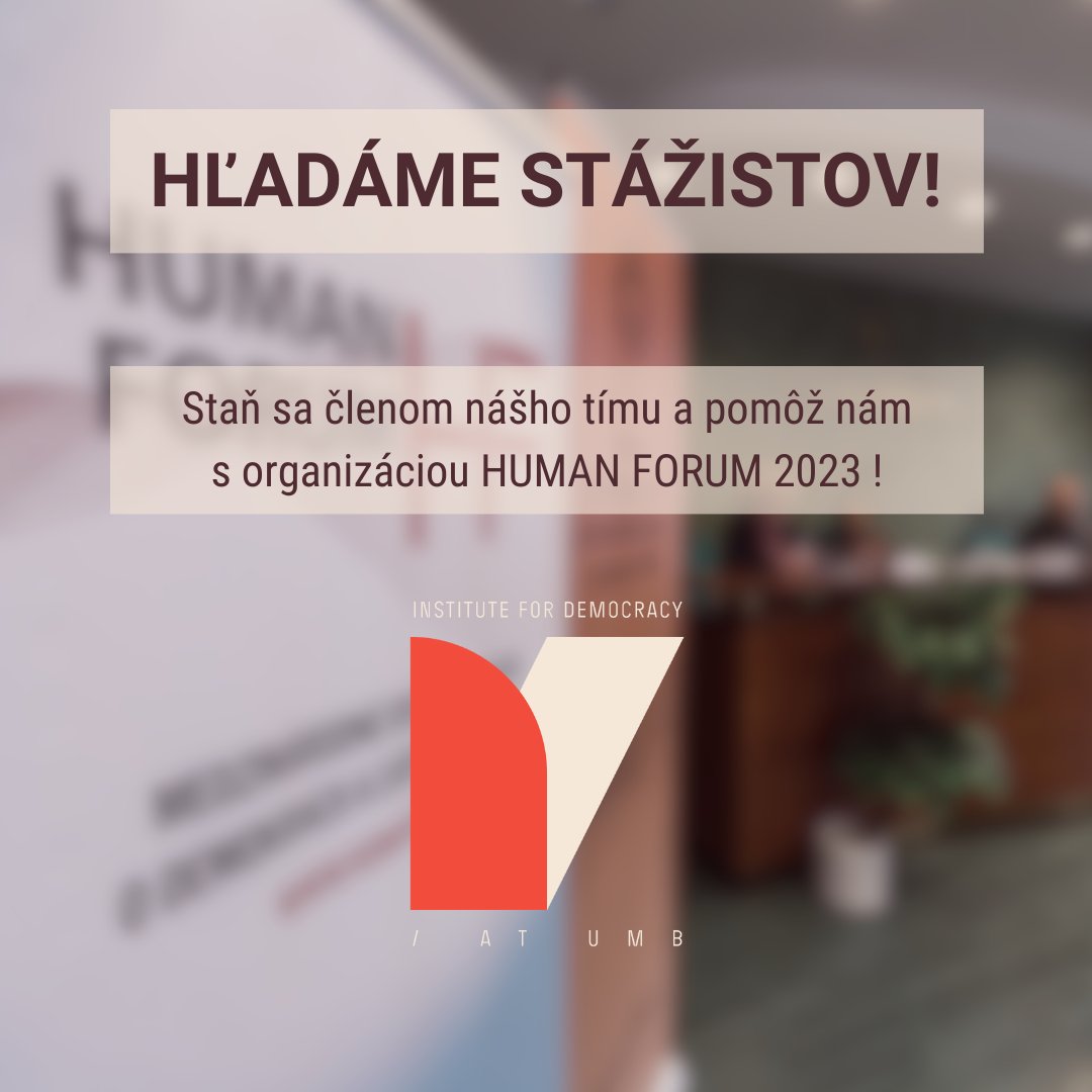 📢 Aj tento rok hľadáme študentky a študentov UMB ktorí nám pomôžu s prípravou 10. ročníka #HUMANFORUM !

Vac info nájdete na našom webe, LinkedIn alebo Instagrame.

⏳Deadline je 5.11.2023
Link na formulár:
tinyurl.com/4udue99w