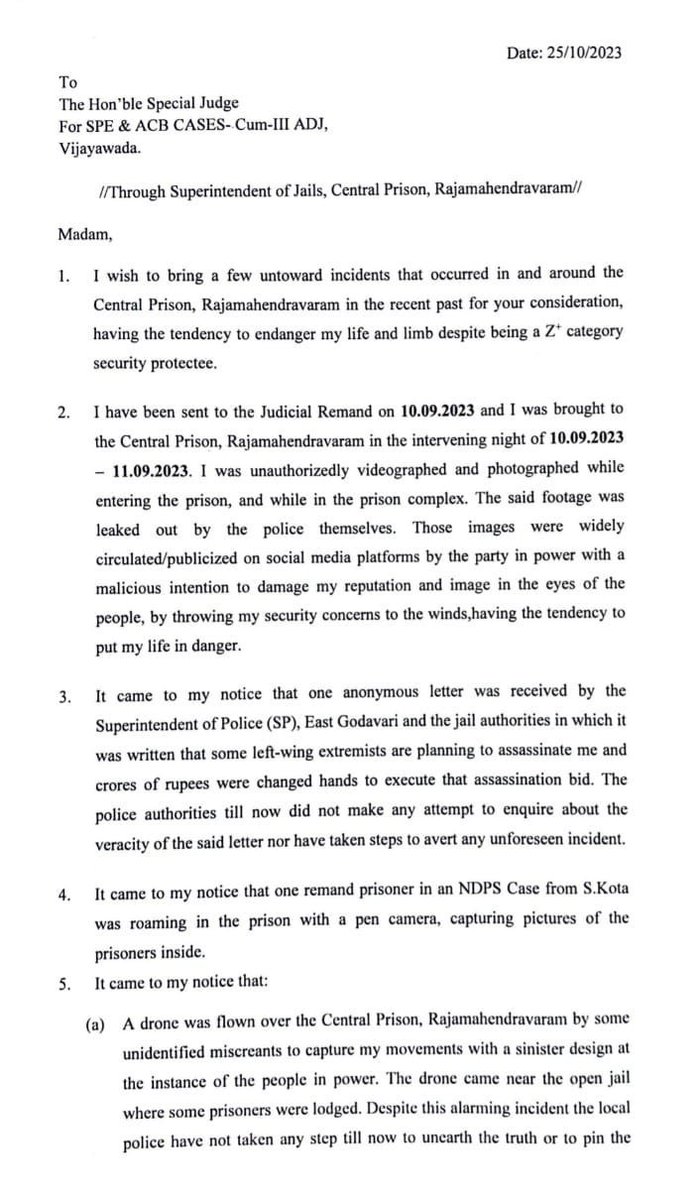 brahmaninara's tweet photo. Praying for @ncbn garu's safety as he navigates his time in prison. The letter he wrote, detailing the security concerns, has left us deeply worried. 
#FalseCasesAgainstNaidu 
#CBNLifeUnderThreat https://t.co/DNdT9mt5cN