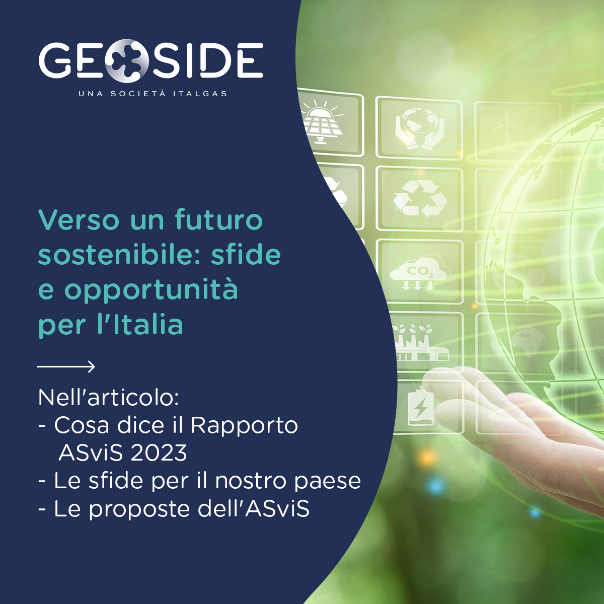 ♻️Il Rapporto @ASviSItalia 2023 è chiaro: l'Italia deve accelerare il percorso verso la #sostenibilità La transizione energetica è cruciale per ridurre le emissioni e bisogna agire ora! Leggi di più sul blog ⤵️ geoside.com/it/verso-un-fu… #Agenda2030