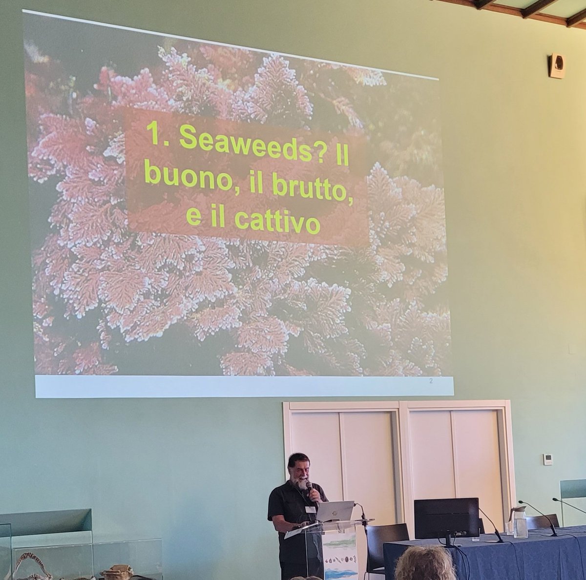 ChiaraGiommi's tweet photo. Annual Meeting of the Algology Group in the wonderfull venue of #DaDoM museum of #SZN in Naples - Day 1
This is such an honour to open with a talk by Prof. Charles-François Boudouresque!
#algae #macroalgae #seaweeds #seagrasses #diatoms #microalgae #cyanobacteria https://t.co/JeeSqSRWsj