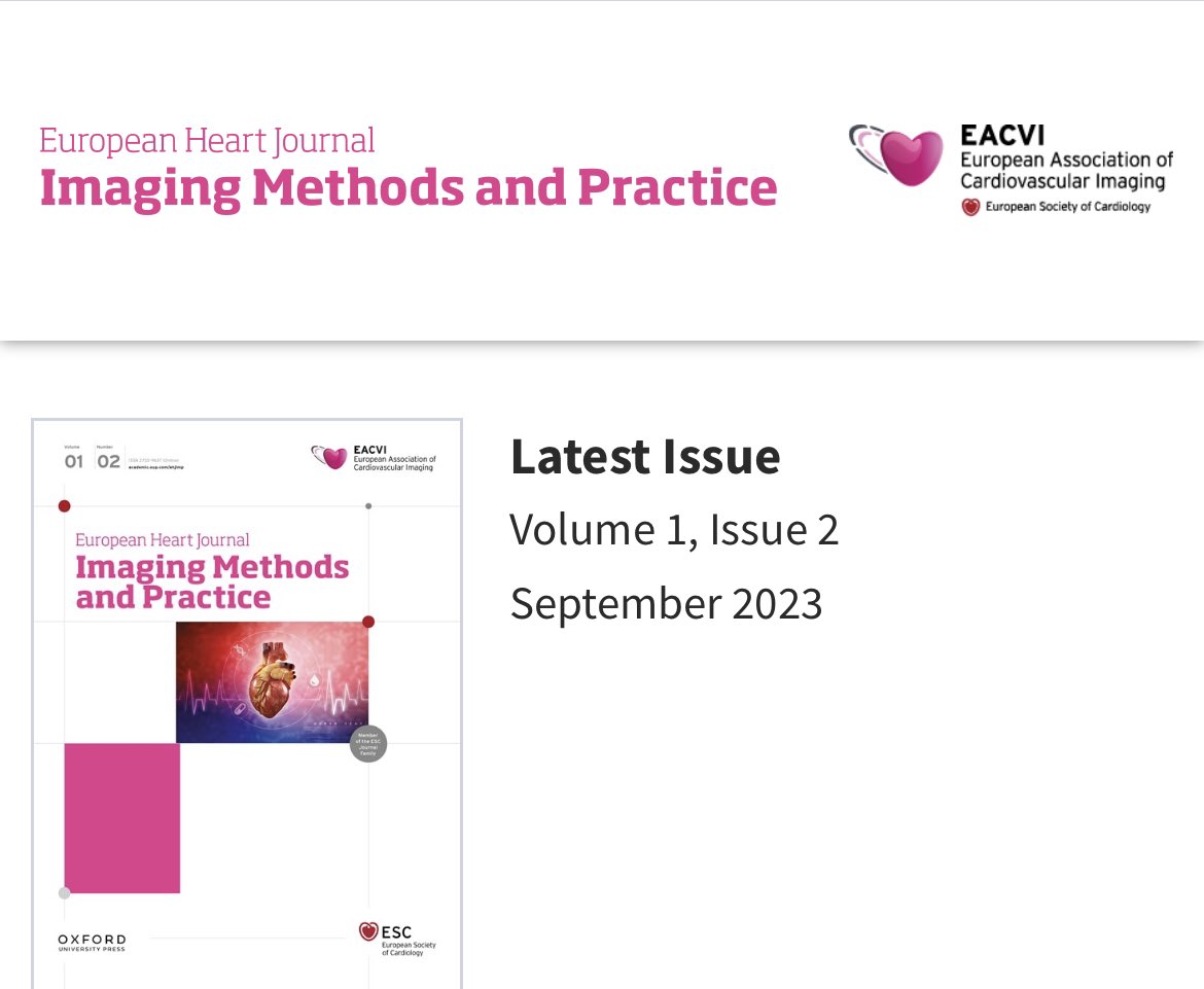 Yes @JGrapsa and @EZancanaroMD! 
I would also like to remind the #CVImaging 🌍 that #EHJIMP accepts papers on:
•Artificial Intelligence #AI
•#CCT
•#whyCMR
•#echofirst
•Health Economics
•Imaging in #CHD
•Invasive cardiac imaging
•#MMI
•#NucCV #ThinkPET