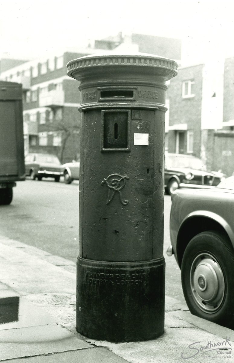 We need your help. Is this Victorian pillar box on Lomond Grove, Camberwell (opp. Warren Court flats) the same as the one currently there? This photograph was taken in 1979 (📷P11506)