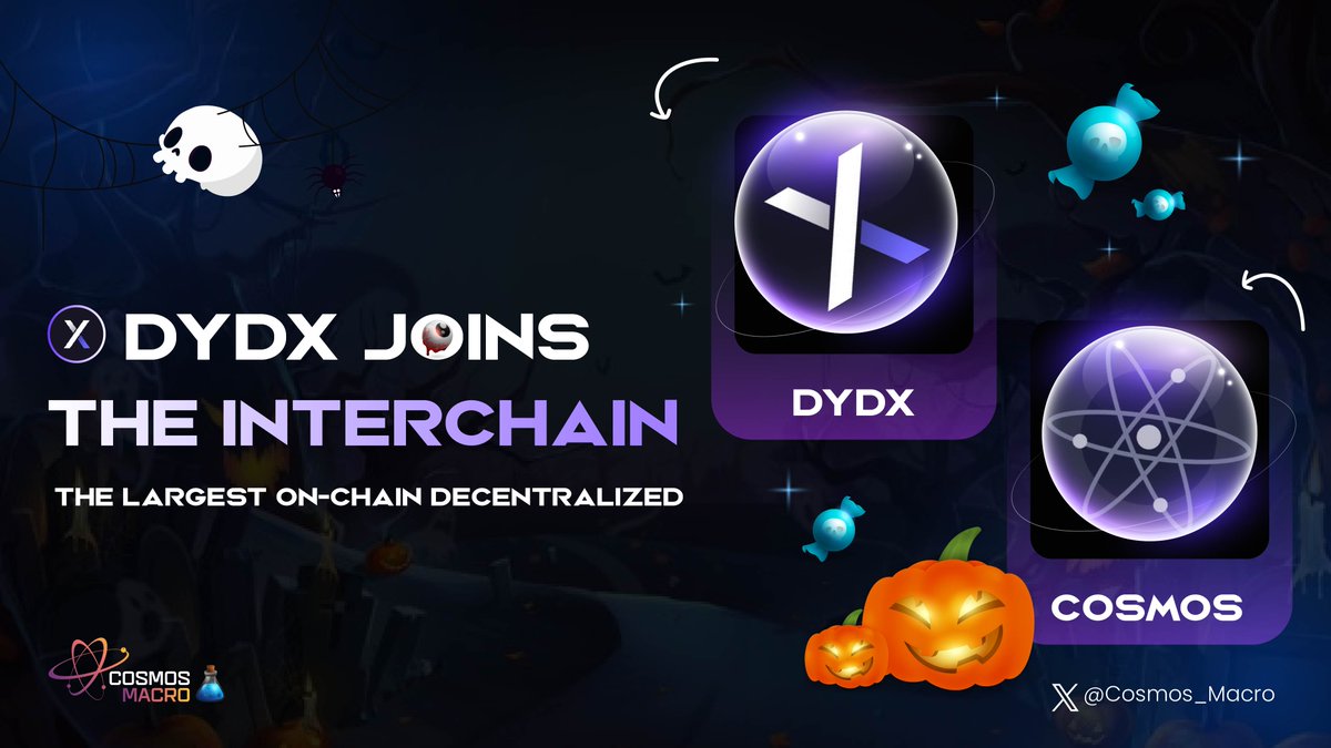 Cosmos_Radar_'s tweet image. ✨ @dYdX has officially become the largest on-chain decentralized exchange after a successful launch as a @cosmos SDK chain!

🚀 Powered by the Interchain Stack, they&apos;re pioneering the next gen of decentralized exchanges

Building without boundaries begins now ⚛️

#Cosmos_Macro_