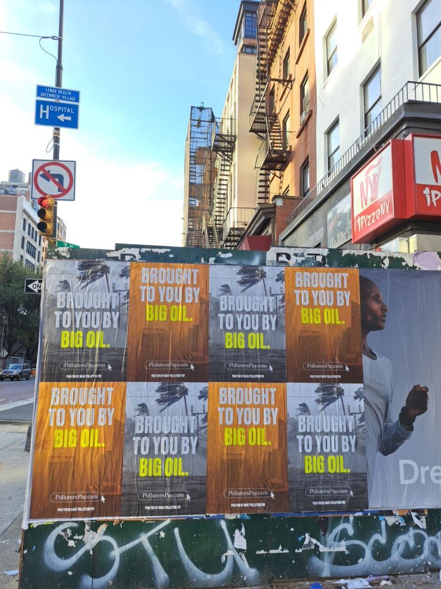 This year's climate disasters were Brought To You Big Oil. We're just helping them get the credit they deserve. Now up in the streets of NYC...and a city near you? #MakePollutersPay