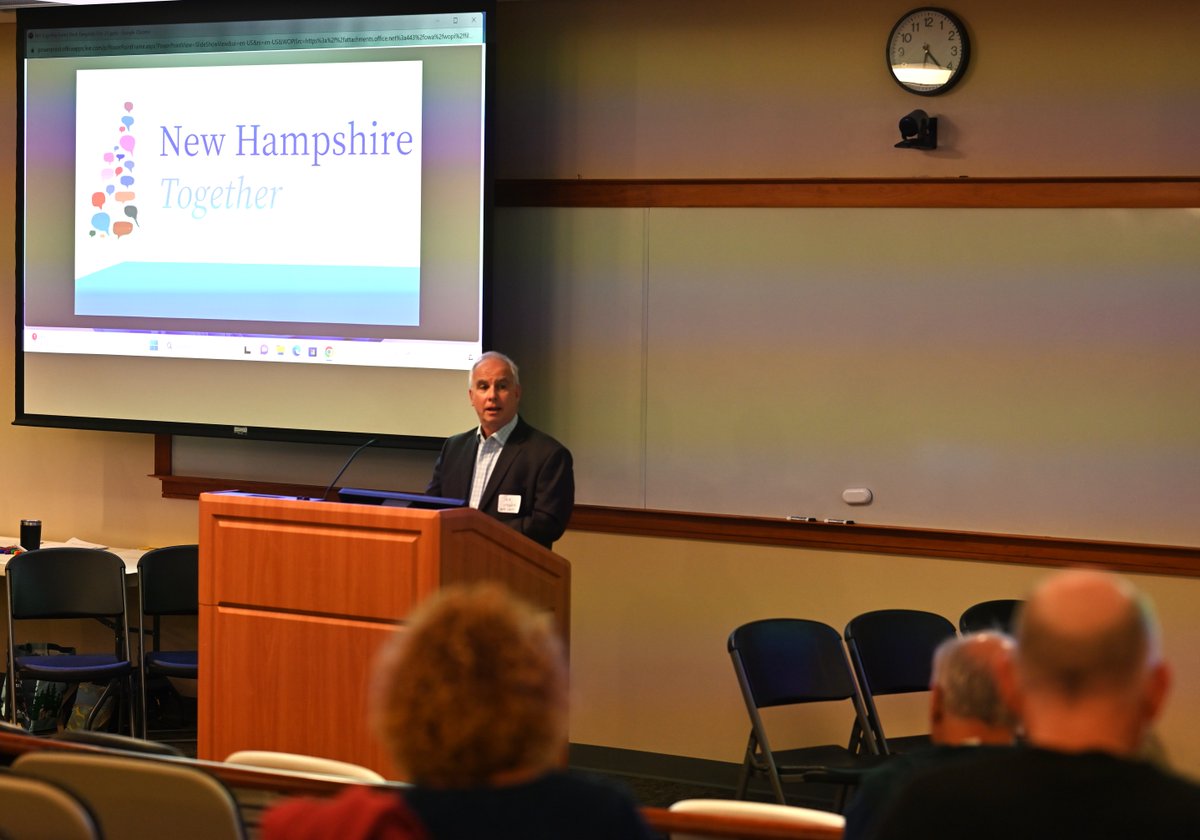 UNHLaw's tweet photo. This week, the Rudman Center hosted "NH Together," a discussion moderated by The People and The Listening First Coalition. They united to tackle some of the biggest problems New Hampshire faces, bringing our community together. #NHTogether #ThePeople #TheListeningFirstCoalition https://t.co/udPHY9M56C