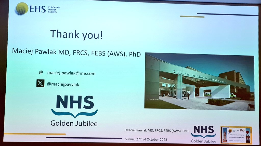 Excellent presentation on recently published #IncisionalHerniaGuidelines by @MaciejPavvlak in Vilnius 🇱🇹

#HerniaSurgery #HerniaFriends #IncisionalHernia #HerniaGuidelines #IamEHS
