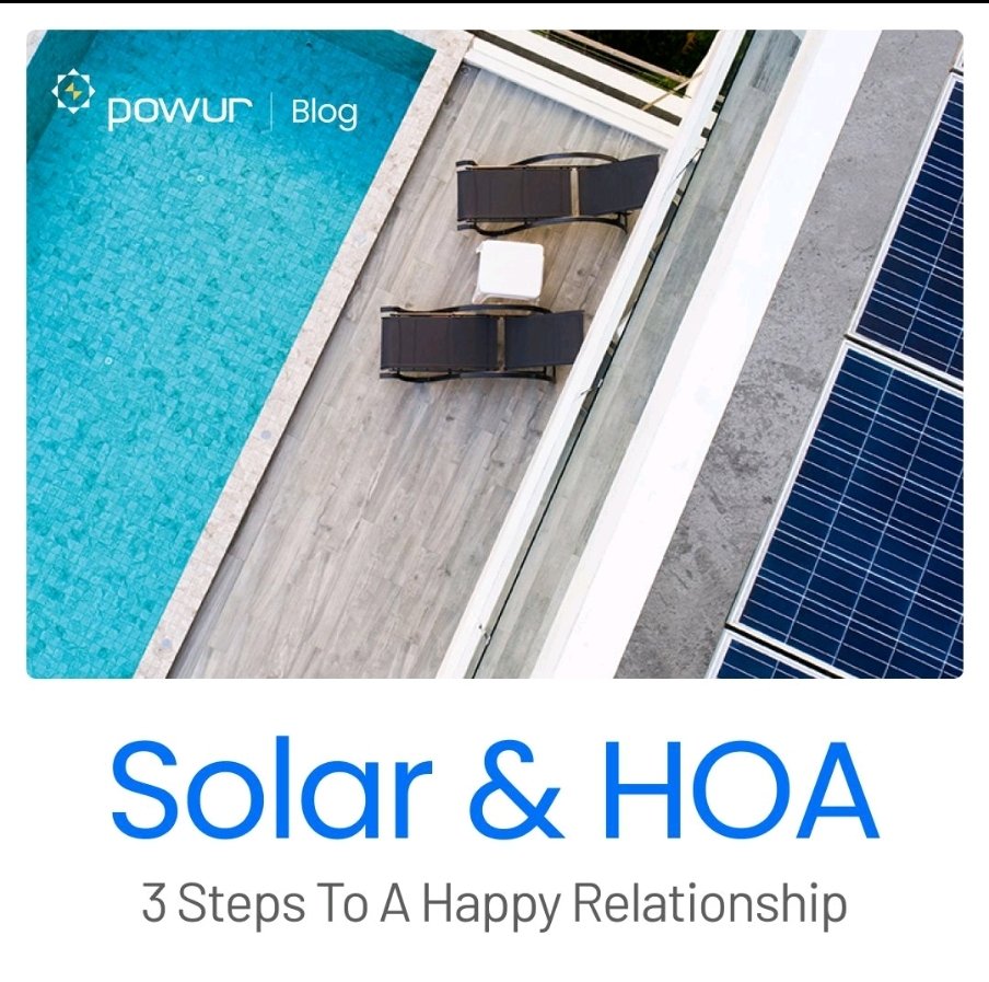 Curious about solar and Homeowner Associations (HOA)? ☀️🏡 Check out our latest blog for insights and tips on navigating HOA rules and going solar! 📖✅

Blog link: blog.powur.com/solar-and-your…

#SolarPower #HomeownerAssociations #gosolar #TheSolarSoldier #solareducation #hoa