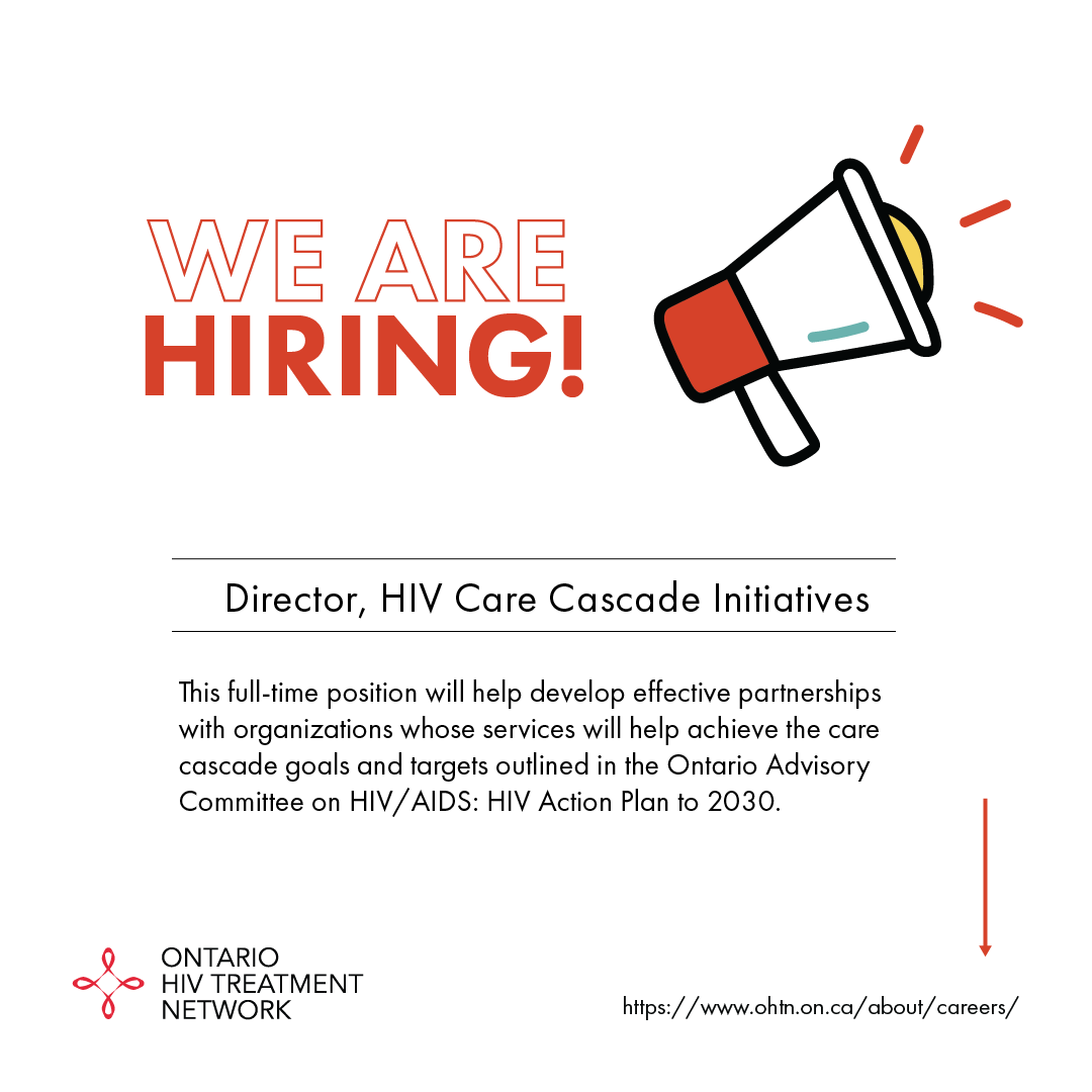 #TheOHTN is hiring a Director, Care Cascade Initiatives!  

Deadline to apply: November 10

To learn more or apply, visit: ohtn.on.ca/about/careers/