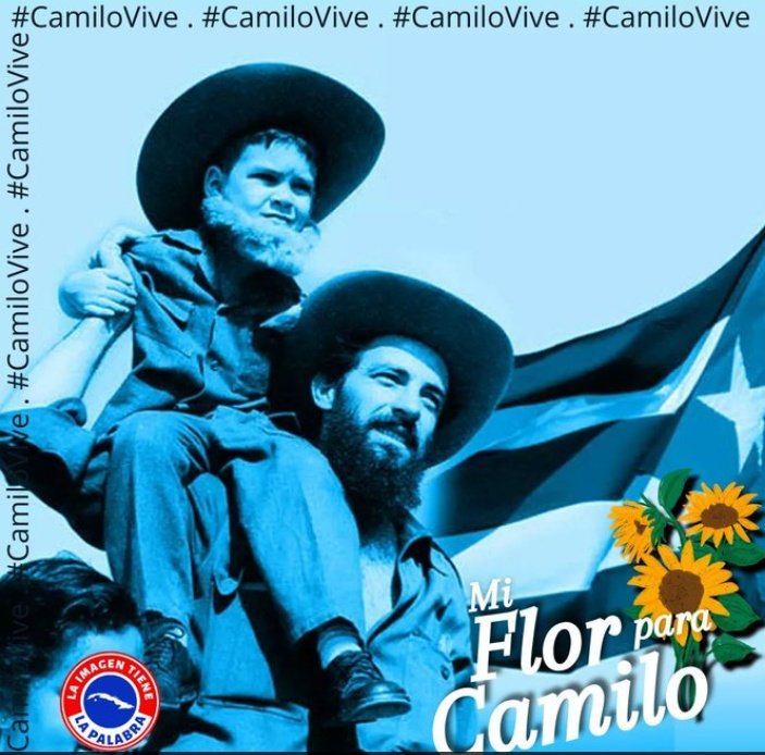 Yaritza47316778's tweet photo. Hoy los niños de #Cuba le llevan flores a Camilo, hombre de inigualable estirpe y de convicciones revolucionarias. #CamiloVive en nuestro pueblo‼️ 
#AduanadeCuba 
#AduanaCienfuegos https://t.co/eEqEH2dPDy