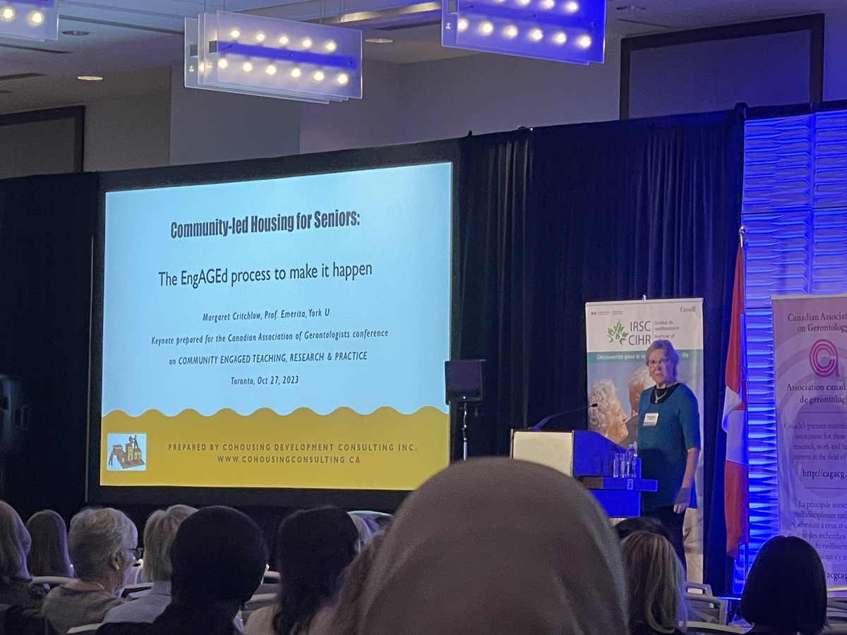 GeronDoc's tweet photo. Listening to Dr. Margret Critchiow discussing Community- Led Housing  at #CAG_2023 https://t.co/M9PIyPTAV8