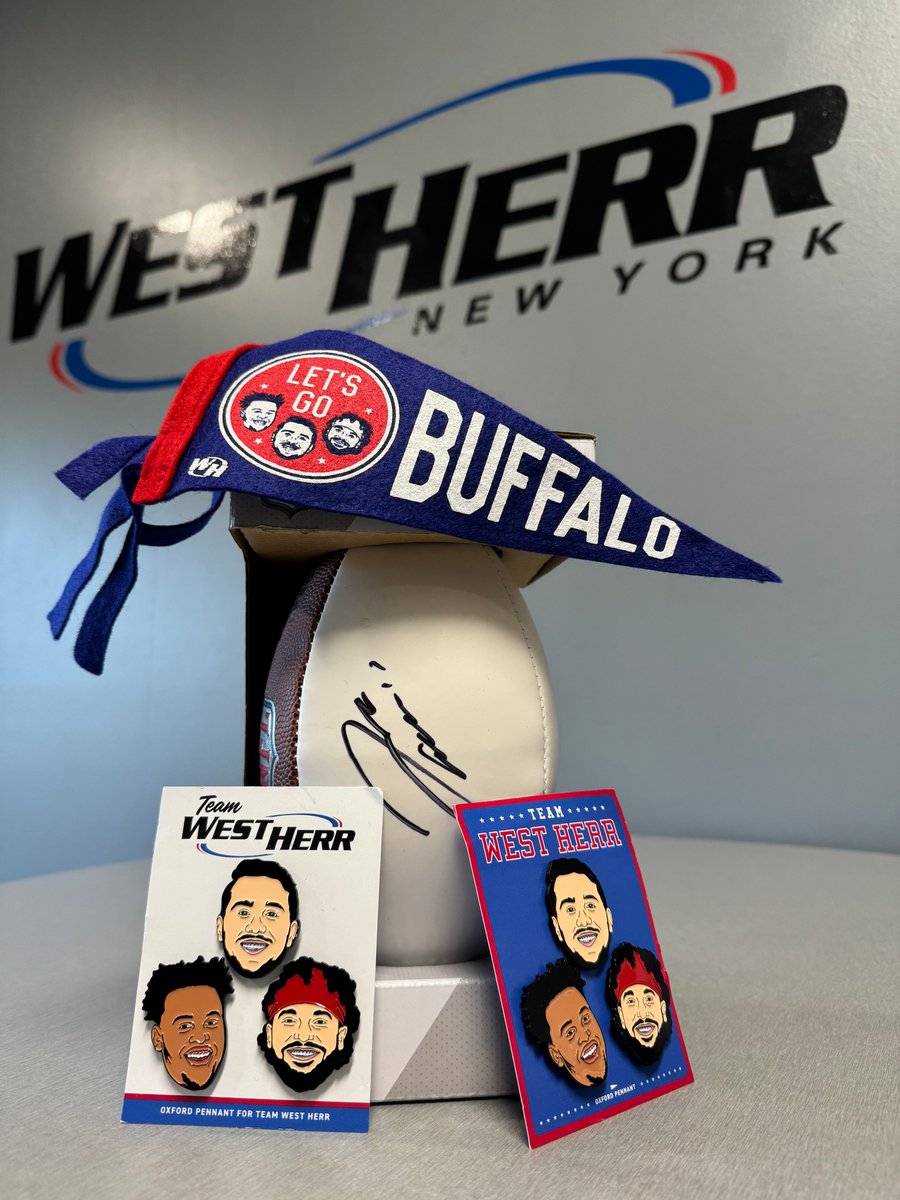 🚨 #VictoryFriday GIVEAWAY🚨 - To celebrate #Buffalo's TNF win over Tampa, we are giving away a @joshallenqb autographed mini-football, #TeamWestHerr pennant and two pin sets! 🏈 🚩 📌

To enter, just RT &amp; make sure you are following us! Winner announced 10/30/23 💙❤️