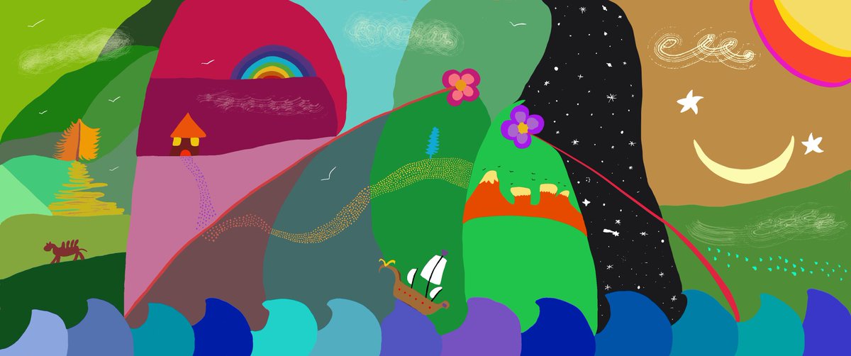 My happy world !                               Hello friends. I share this digital painting in Honor of Peace and Love in the World.